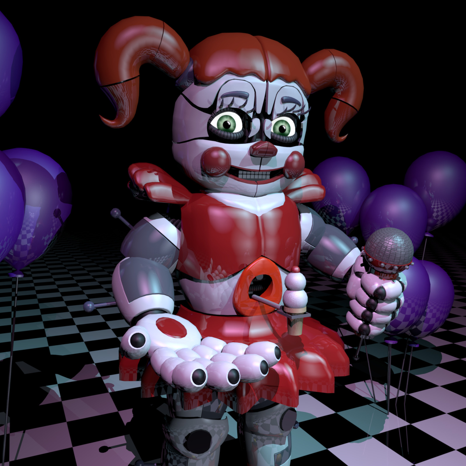 Circus Baby Fan-Made 3D Model (Updated) .