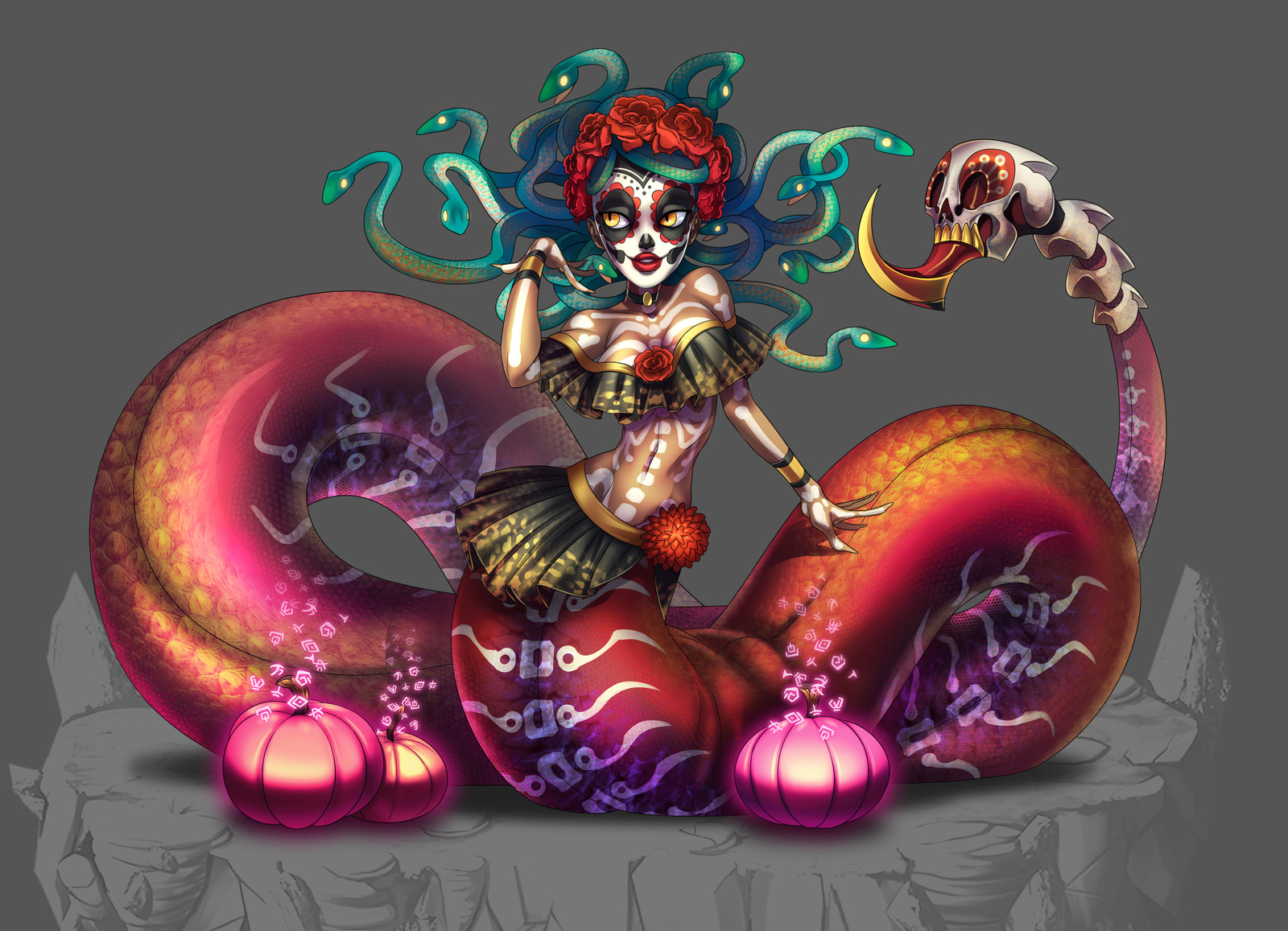 Elemental Medusa final color render