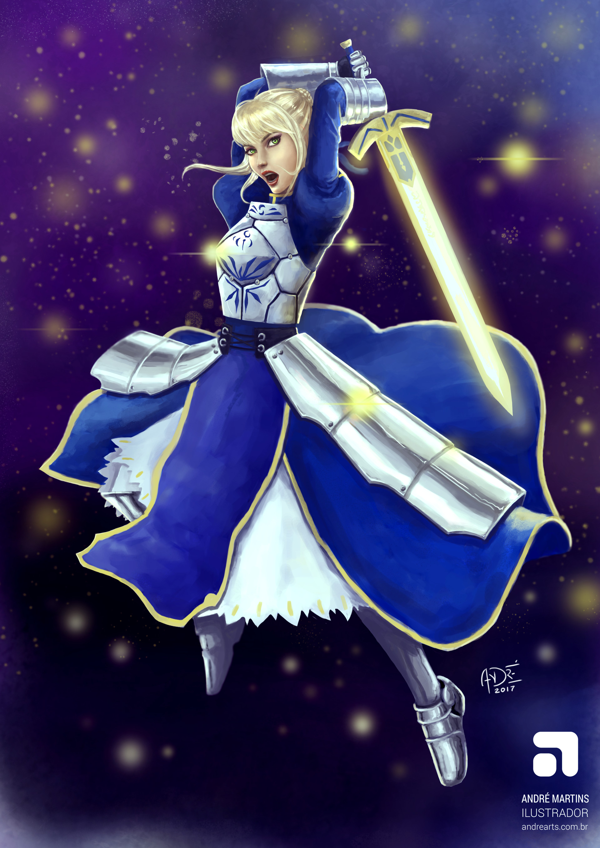 Artstation Saber Fate Stay Night Andre Martins