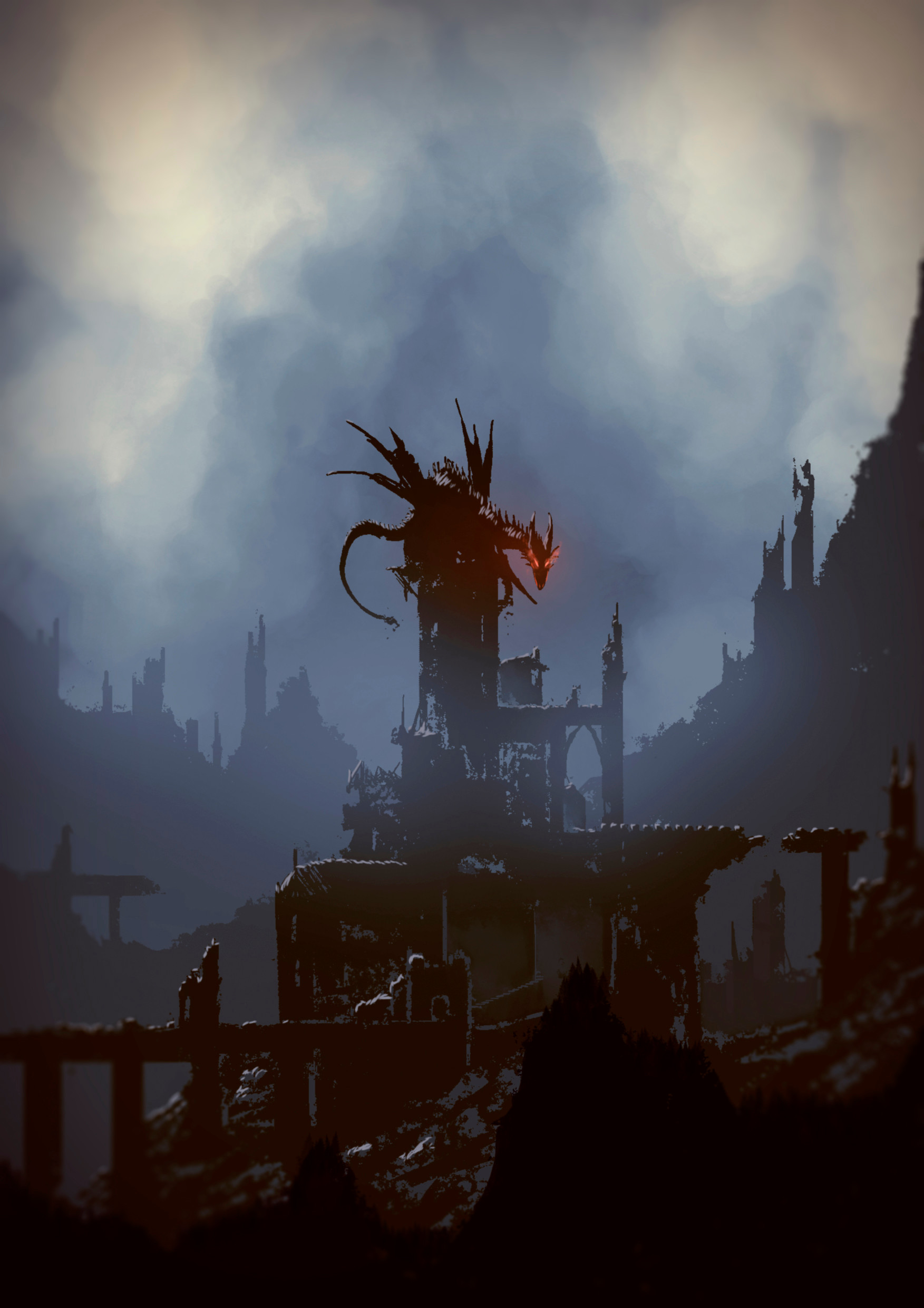 ArtStation Lonely Dragon ArtStation Lonely Dragon