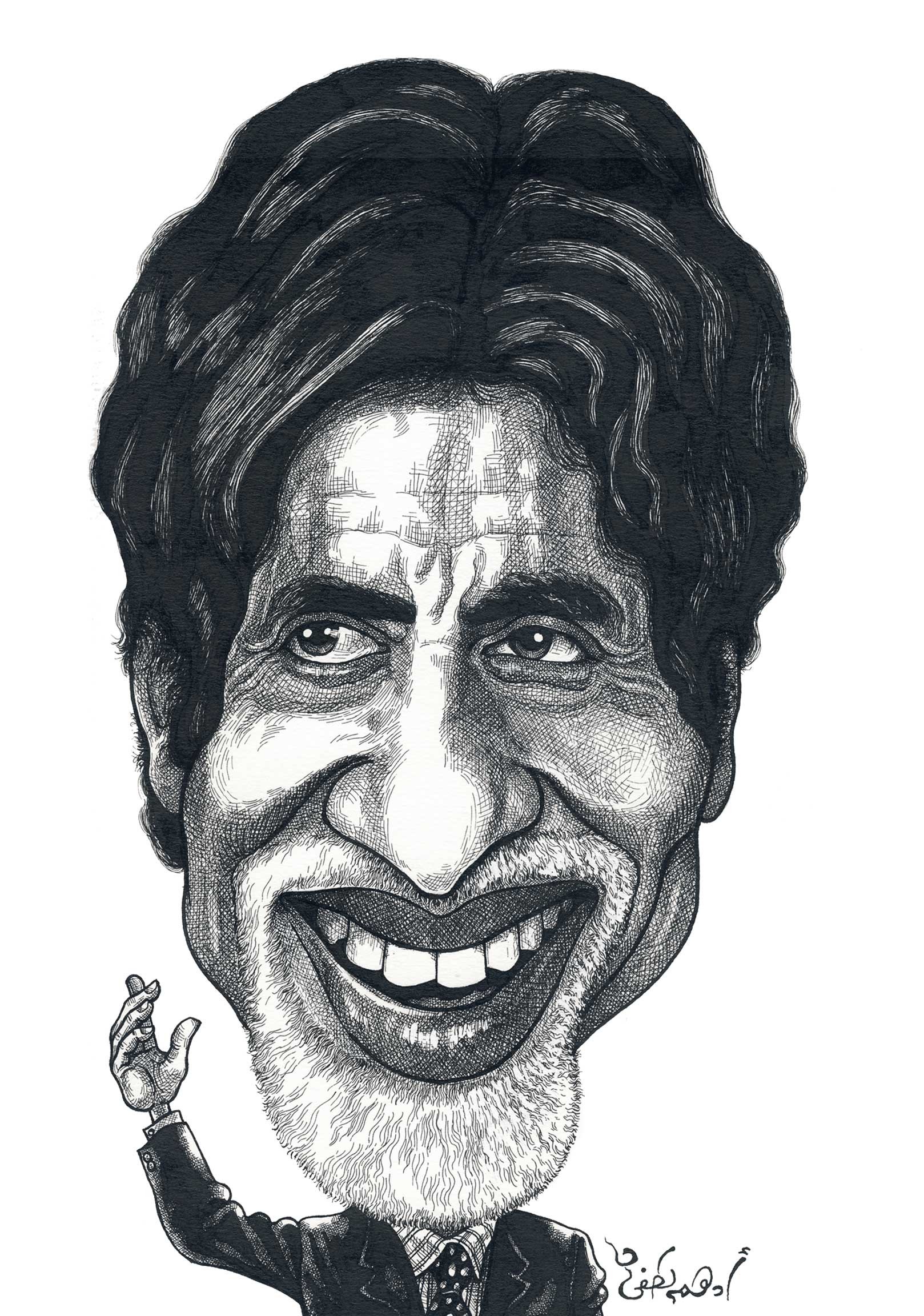 Amitabh Bachchan by ALLWYN FURTADO | ArtWanted.com