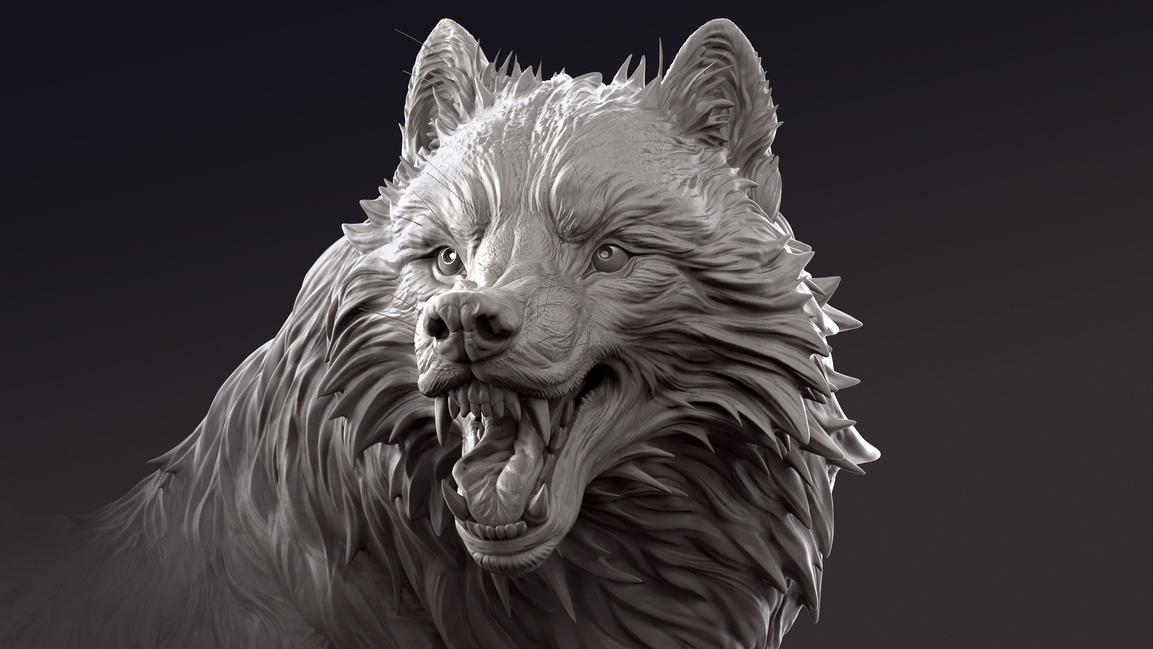 angry wolf bas relief zbrush sculpting zbrush wolf sculpture relief sculpture