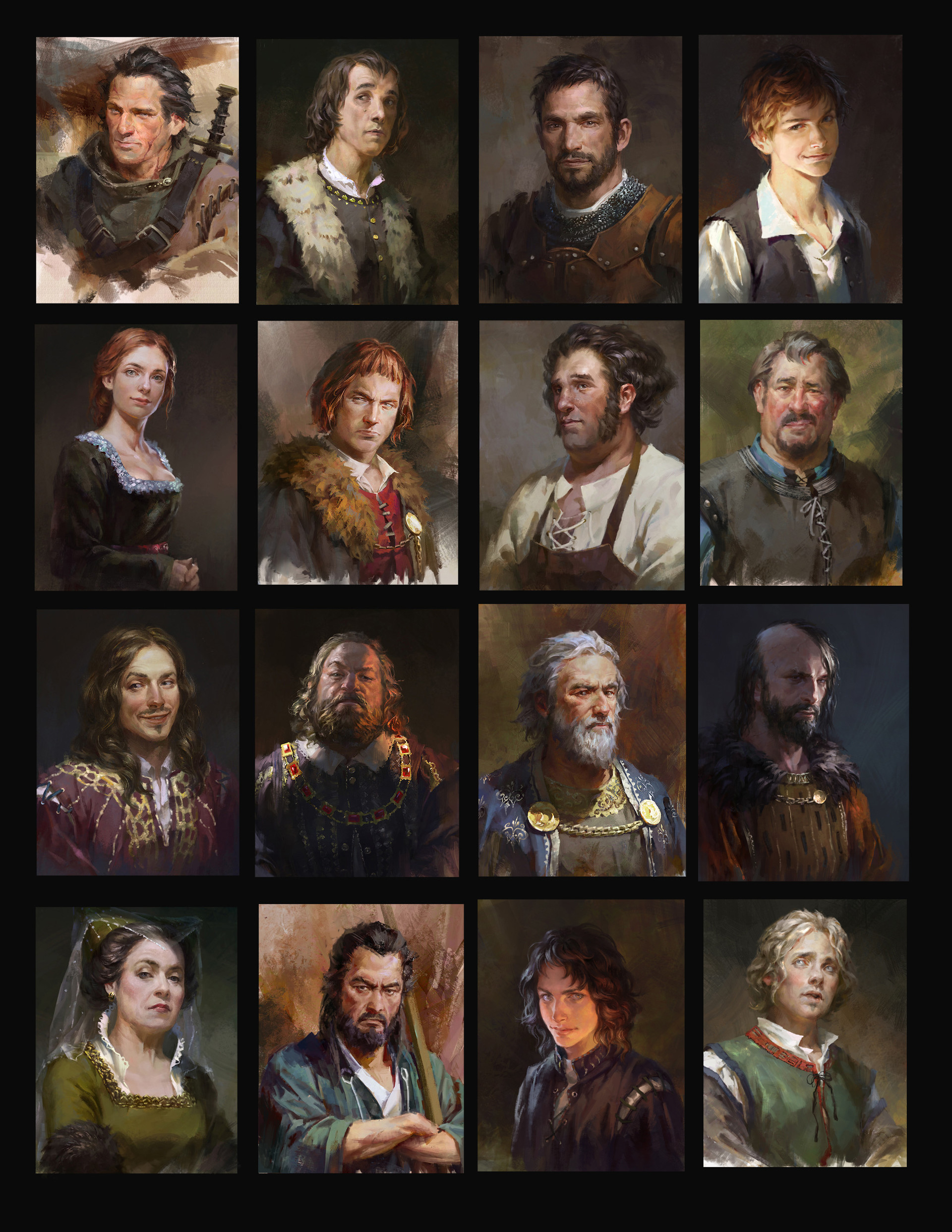 Artstation character portraits for rival knight