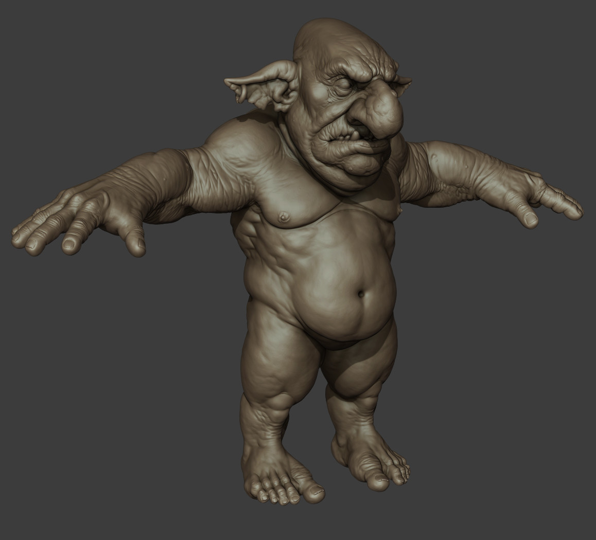 Adjustments to the body sculpt. added legs, fixed overall proportions. 