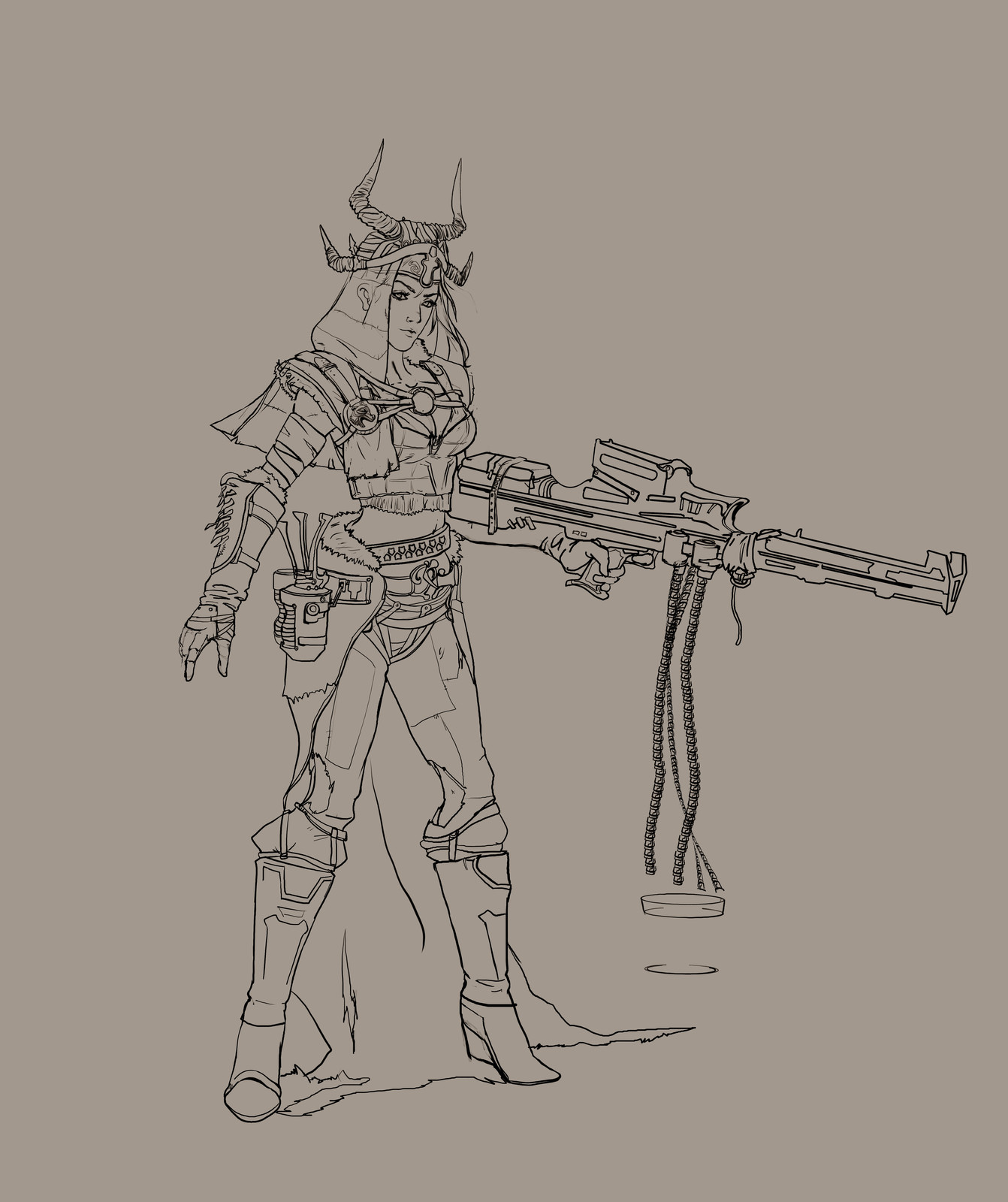 4- Final lineart.