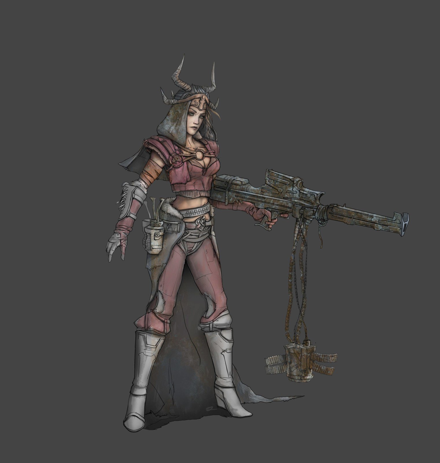 6- Adding color and some textures.