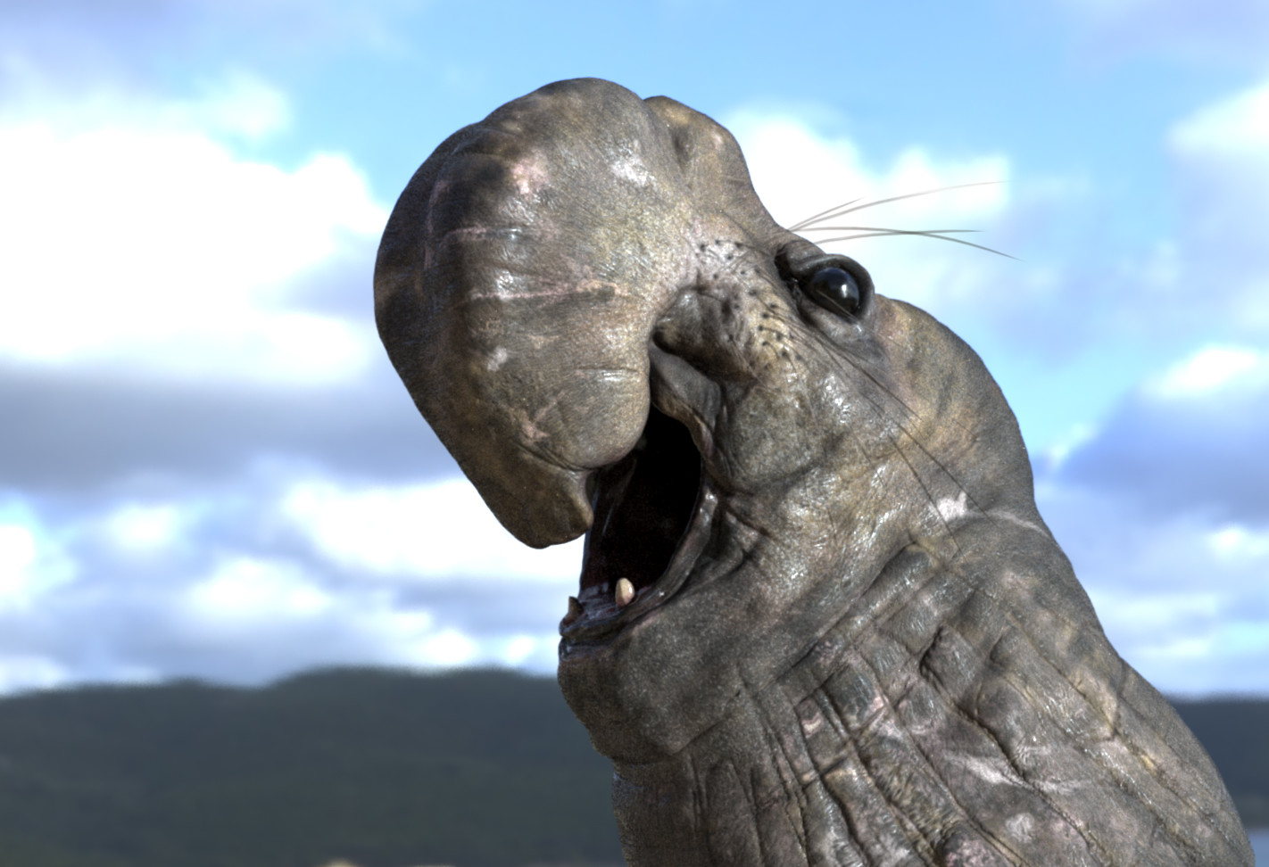 elephant Seal model renered in iRay/Substance Painter