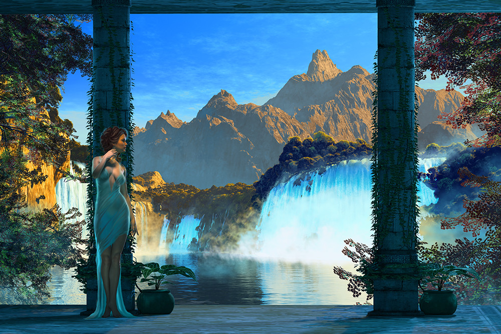 ArtStation - Waterfall Retreat