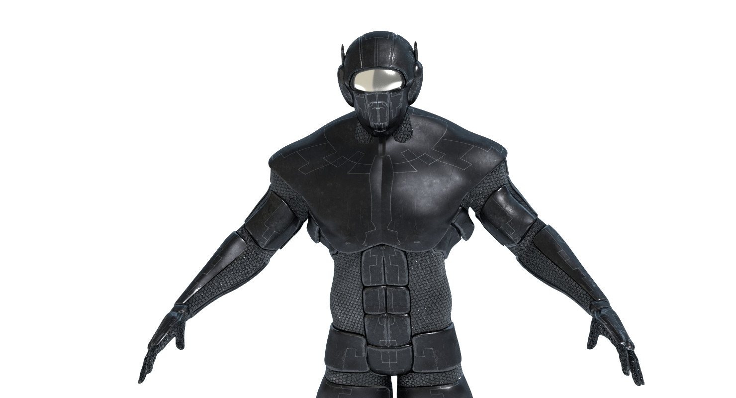Sci Fi Warrior mad in Blender