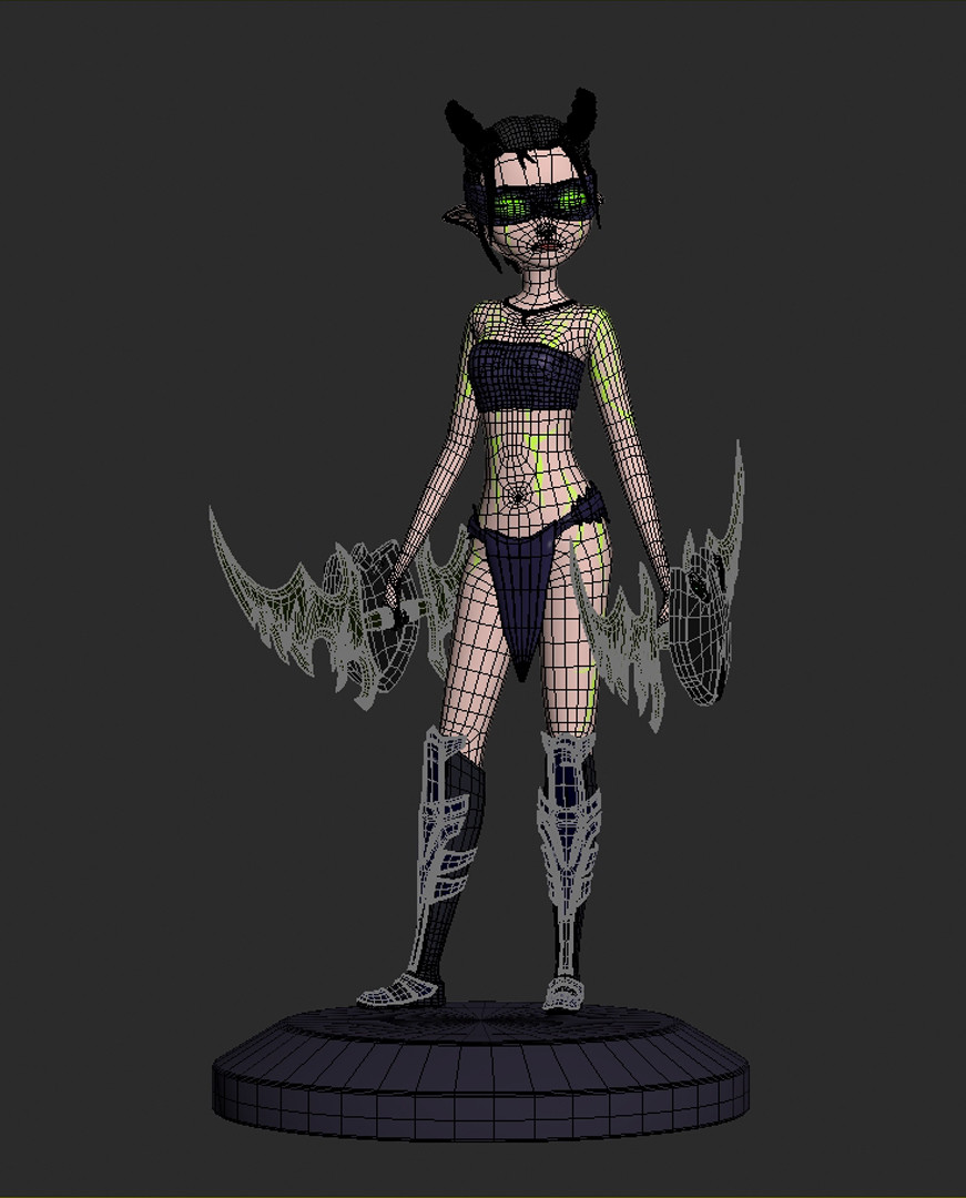 Artstation Warcraft Demon Hunter 3d Character Model Kwang Won Lee