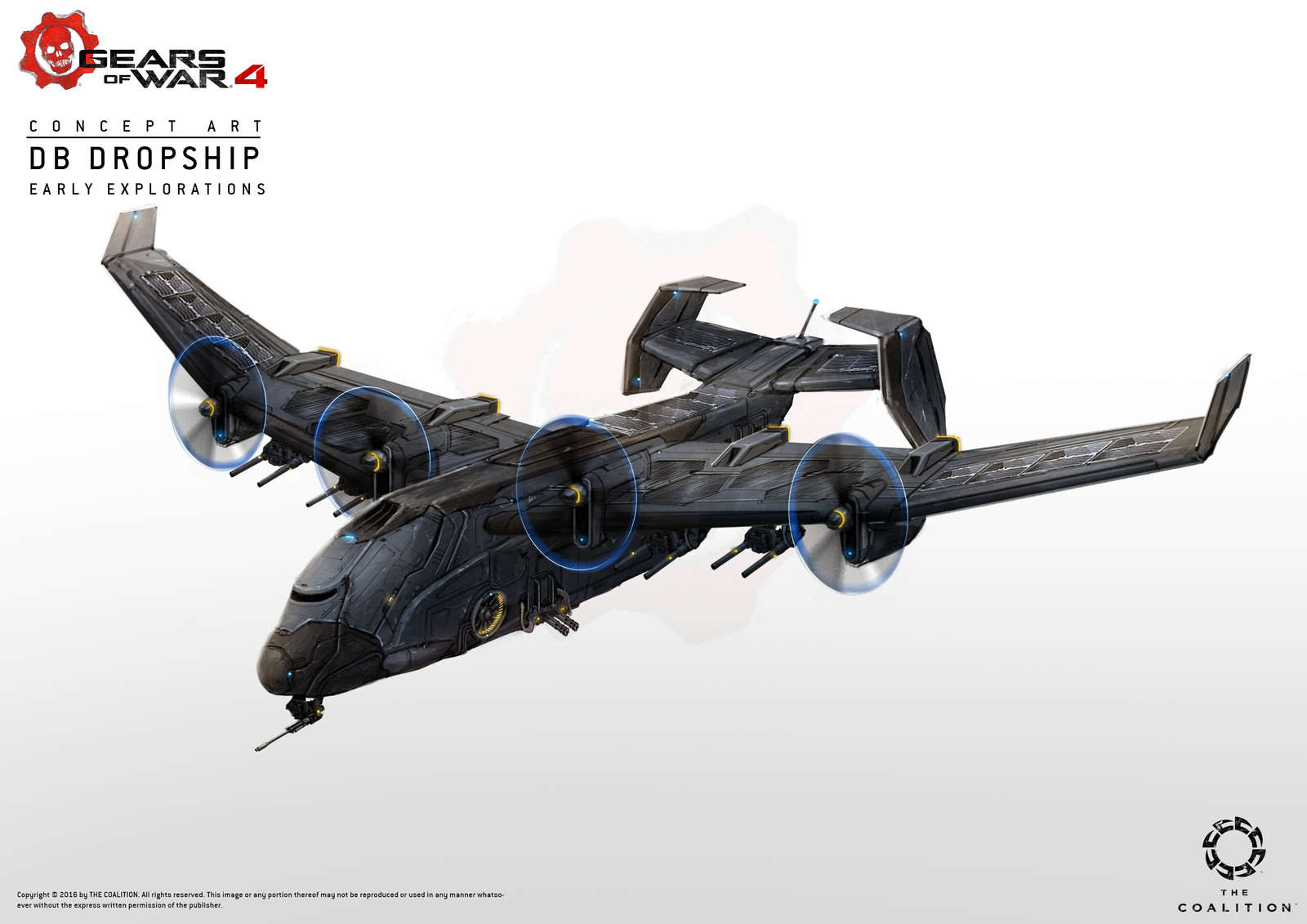 Early explorations for the vulture dropship, i think they went on to model this right away after some internal tweaks