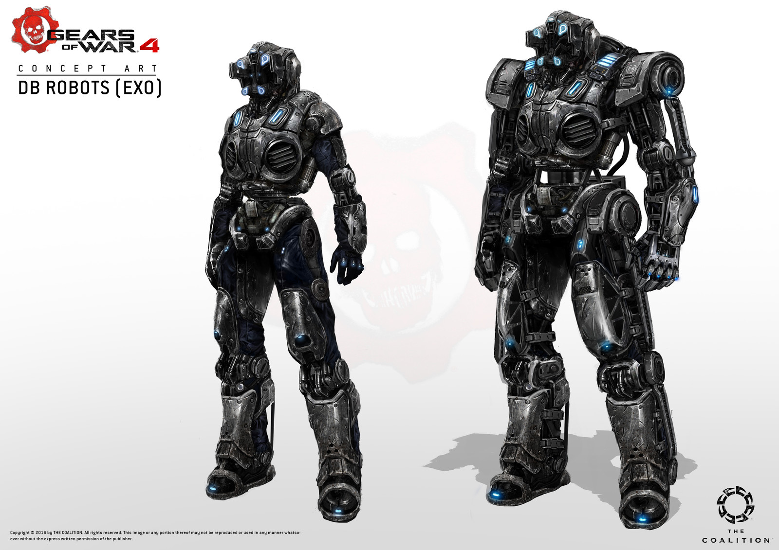 The final look we've set for the EXO suit during the concept stage, it looks so badass in the final model!