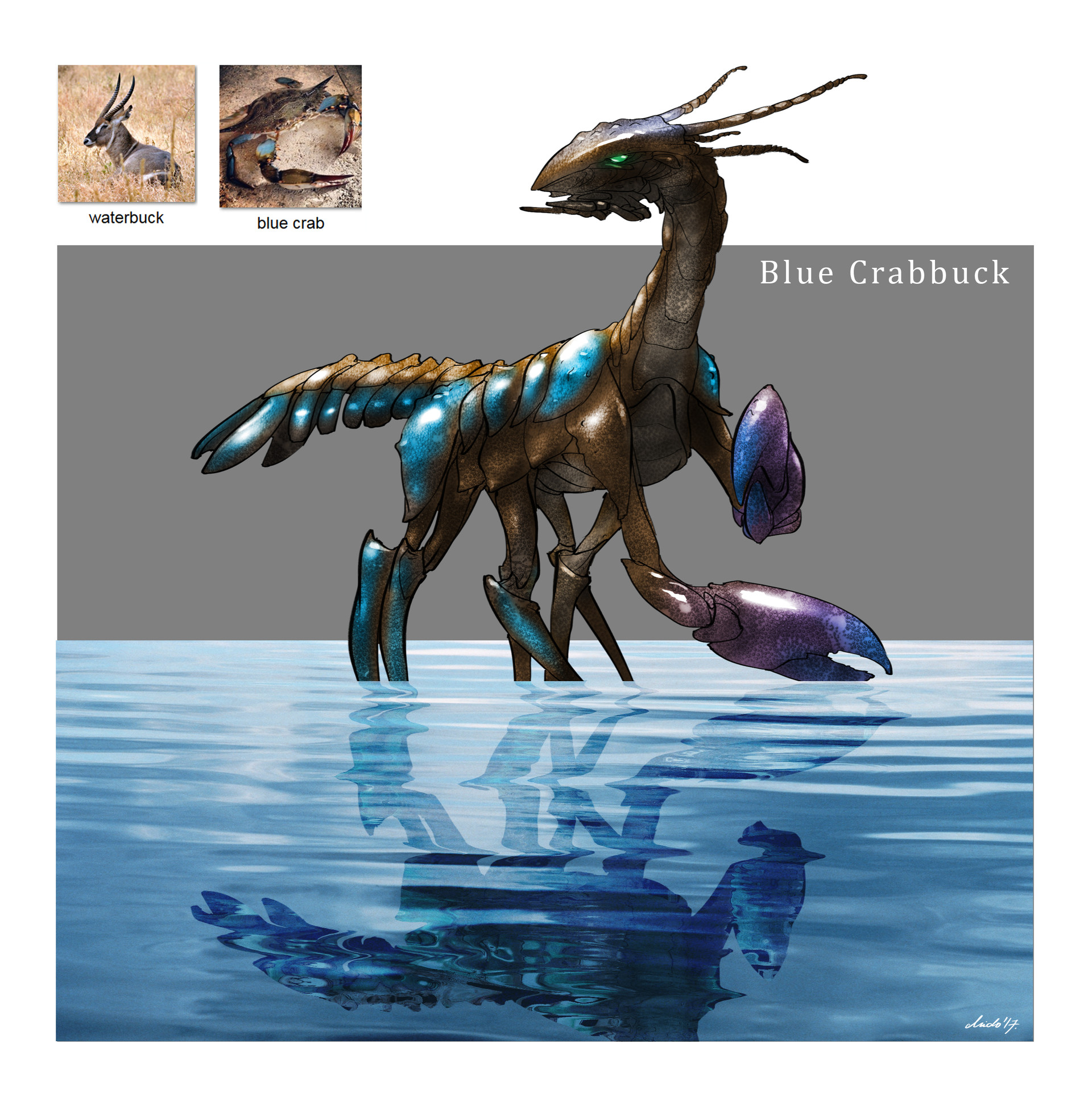 ArtStation Random Creature Project #006 - Blue Crabbuck