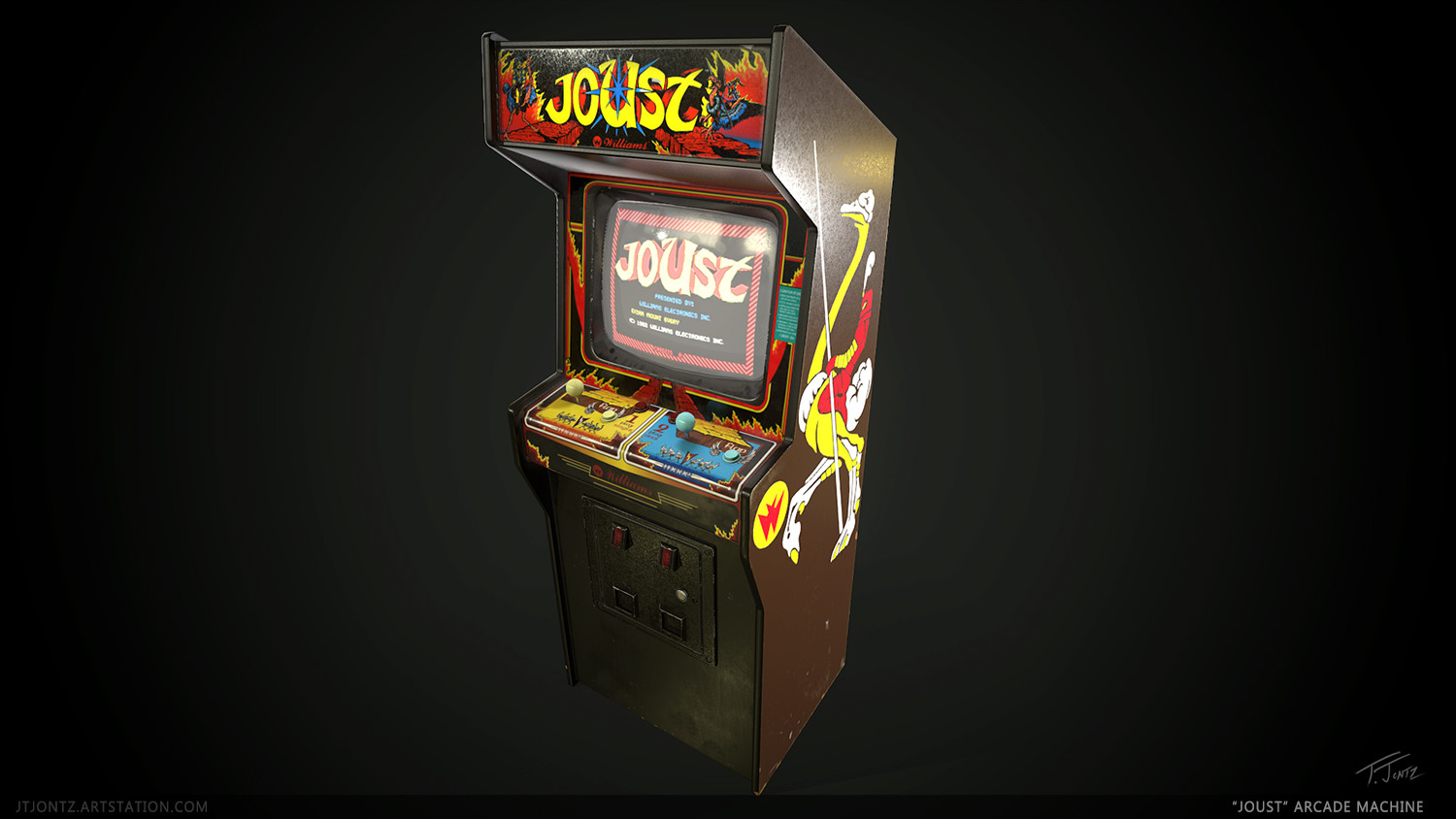 Artstation Joust Vintage Arcade Cabinet Ty Jontz