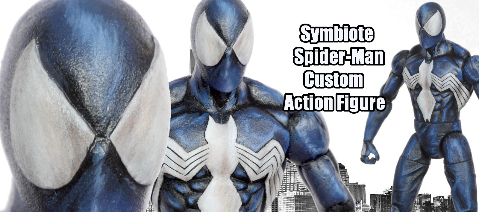 Black venom spiderman hotsell action figure