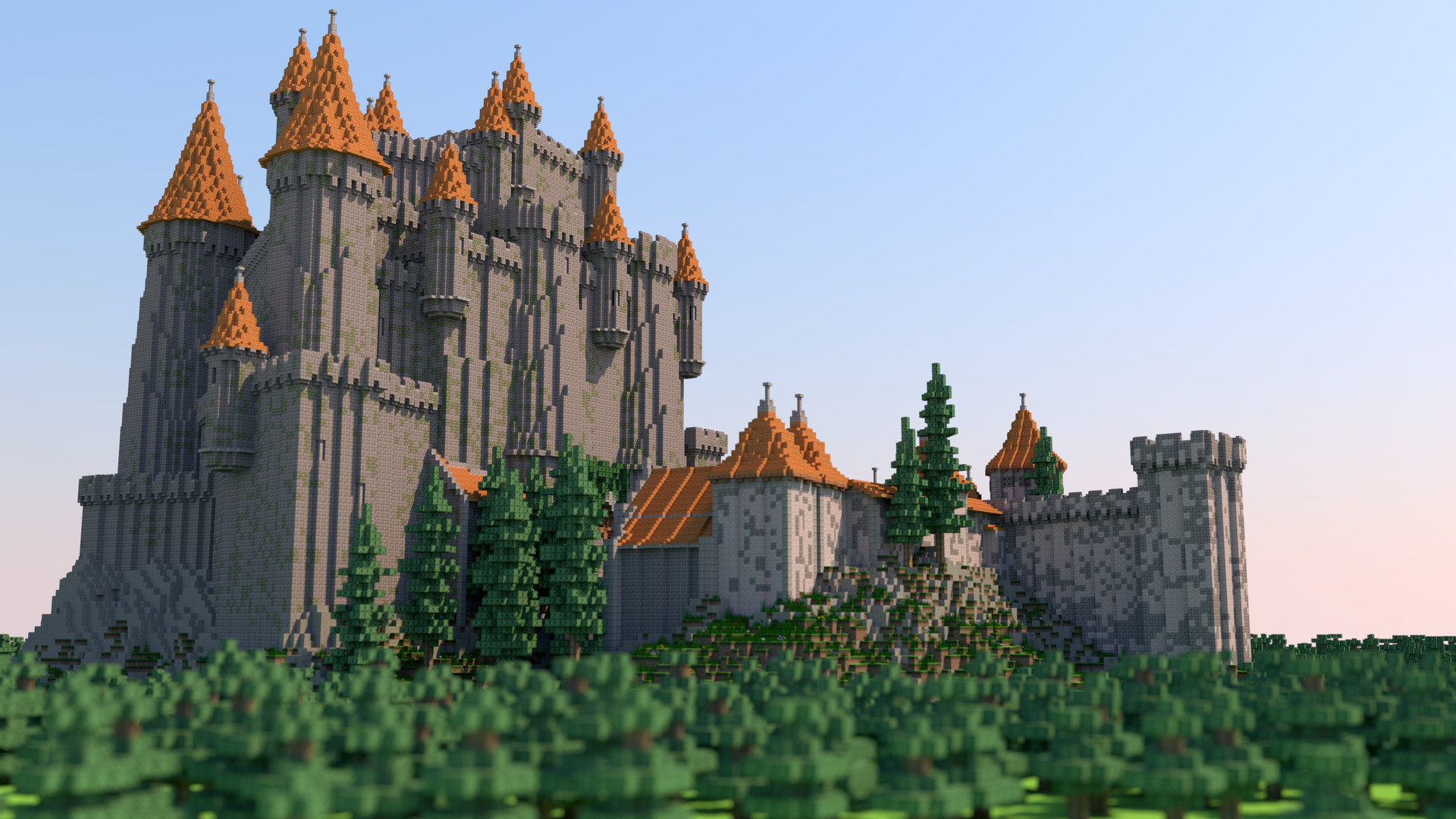 Artstation Overwatch Eichenwalde In Minecraft Renders
