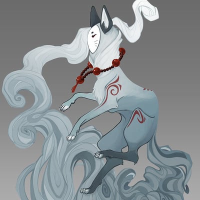 Mimikyu in okami art style