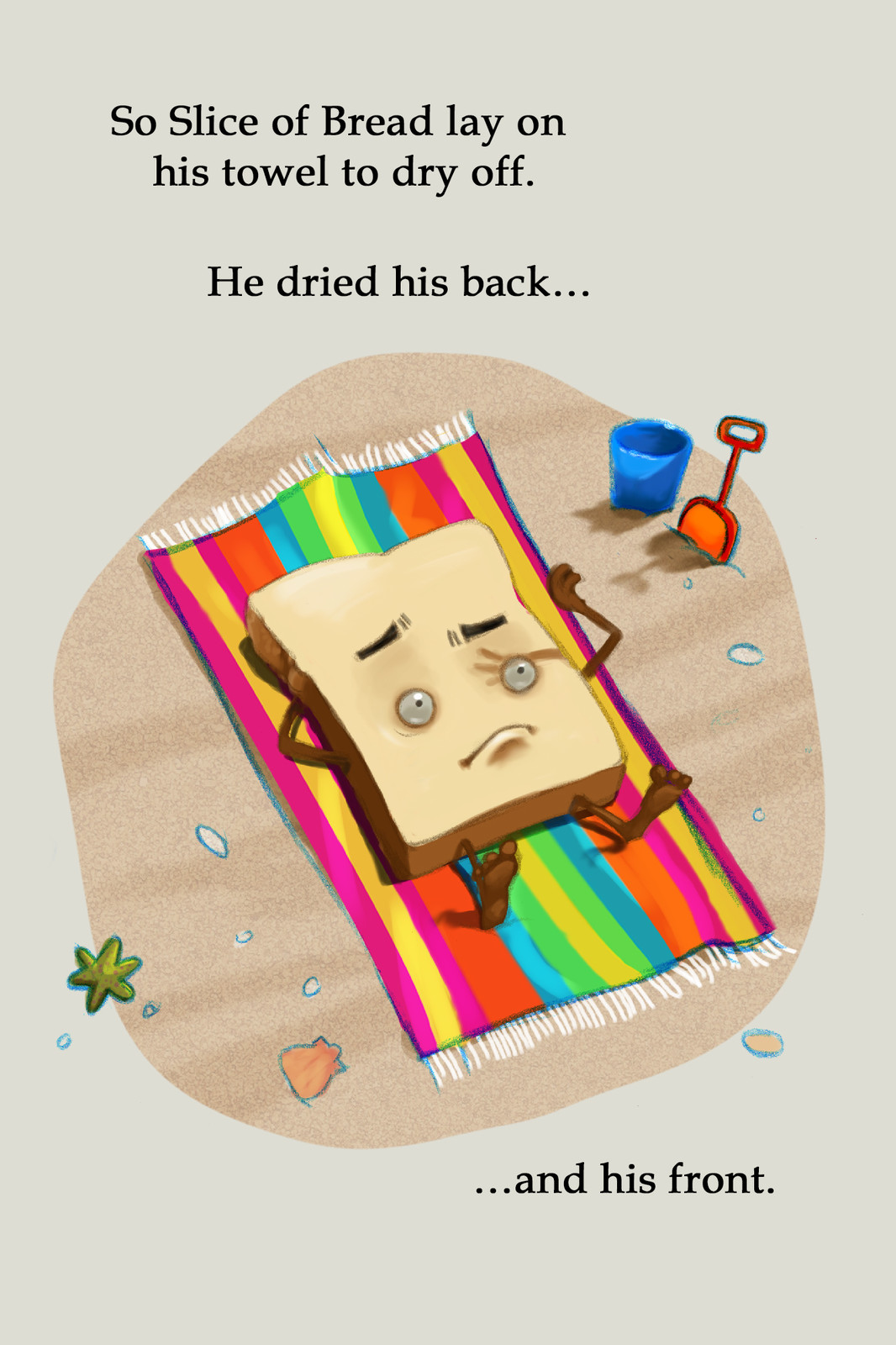 Slice of Bread goes to the Beach. Flip.