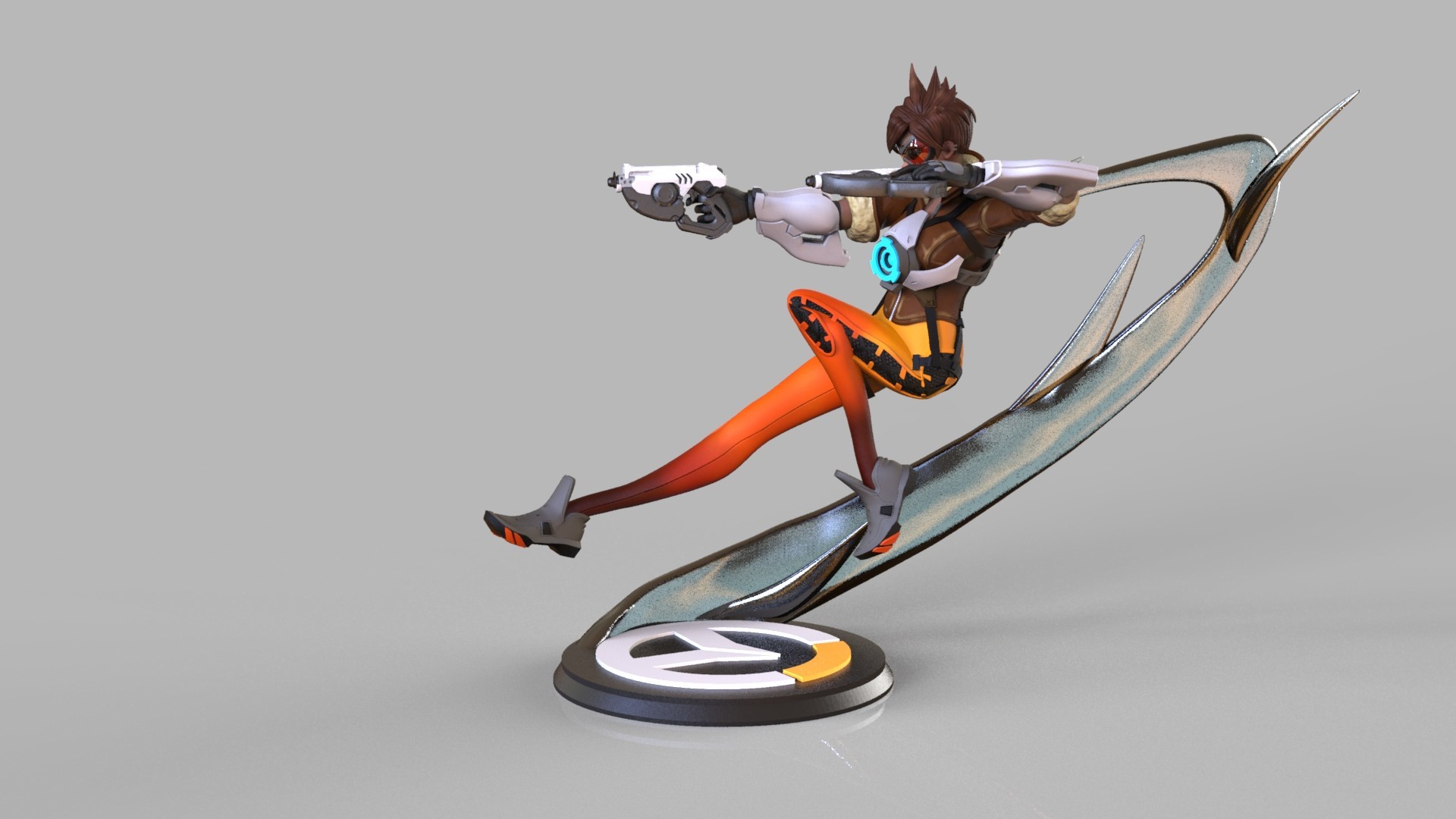 Tracer Custom Statue 1/3 1/4 fits Overwatch Painted Video Game Figure
