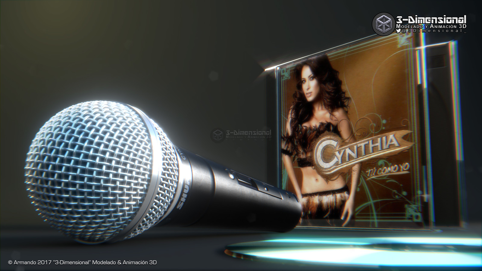 Microphone, CD an CD case.