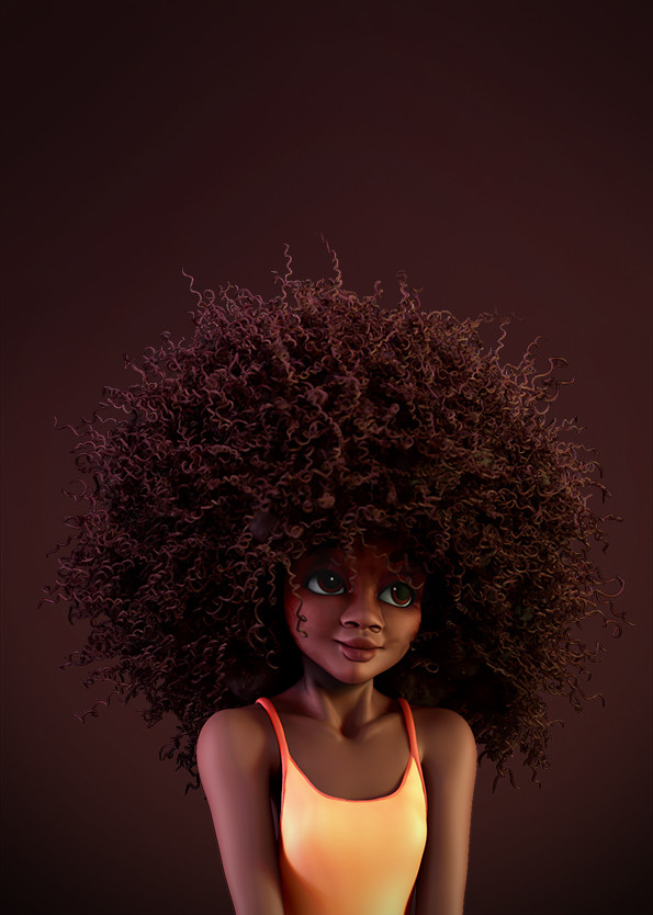 Black hair store zbrush