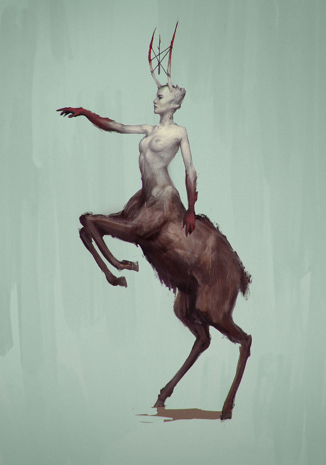 Artstation Centaur Sketch Bram Sels