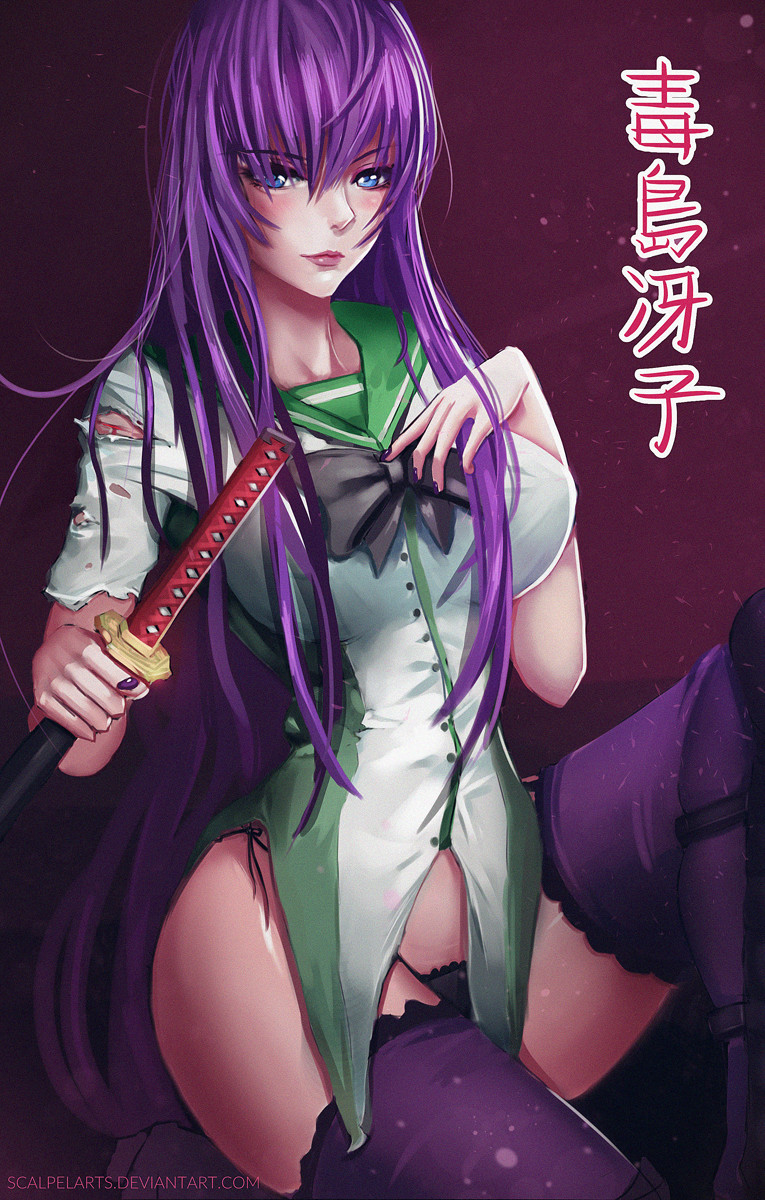 highschool of the dead fan art highschool of the dead fan art