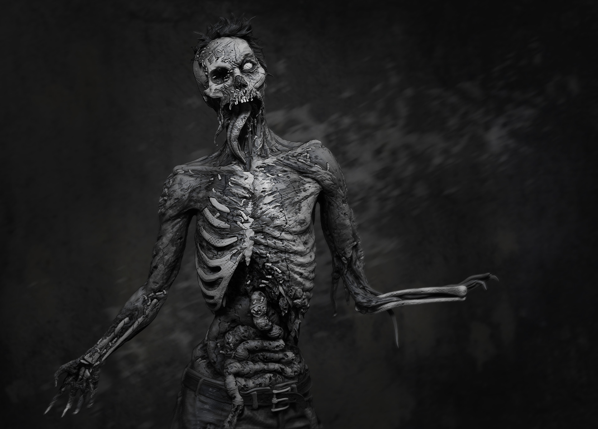 Xander Smith - Zombie 3D Print Sculptures, image size:1920x1377