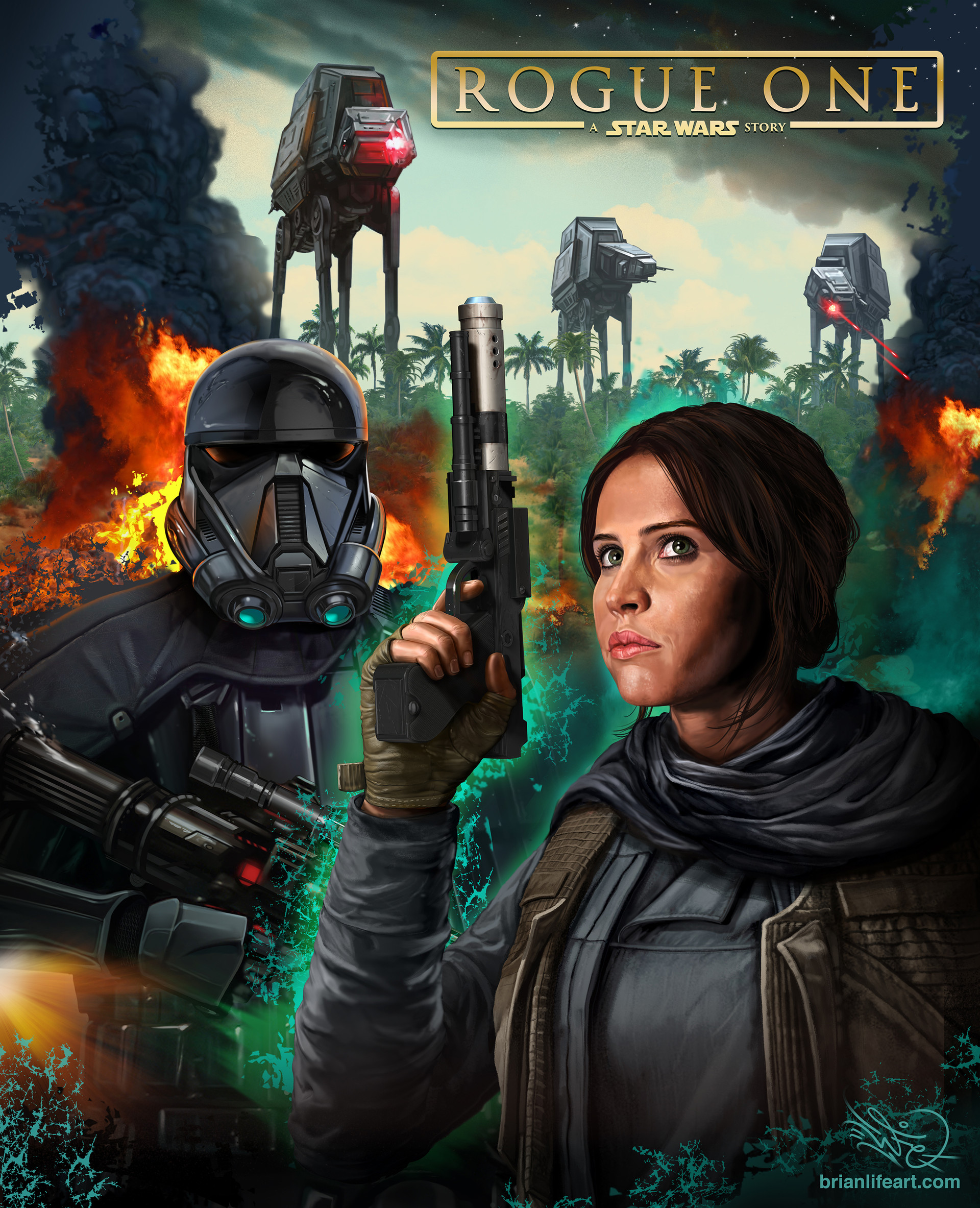 Artstation Rogue One Unofficial Poster Fan Art Brian Life