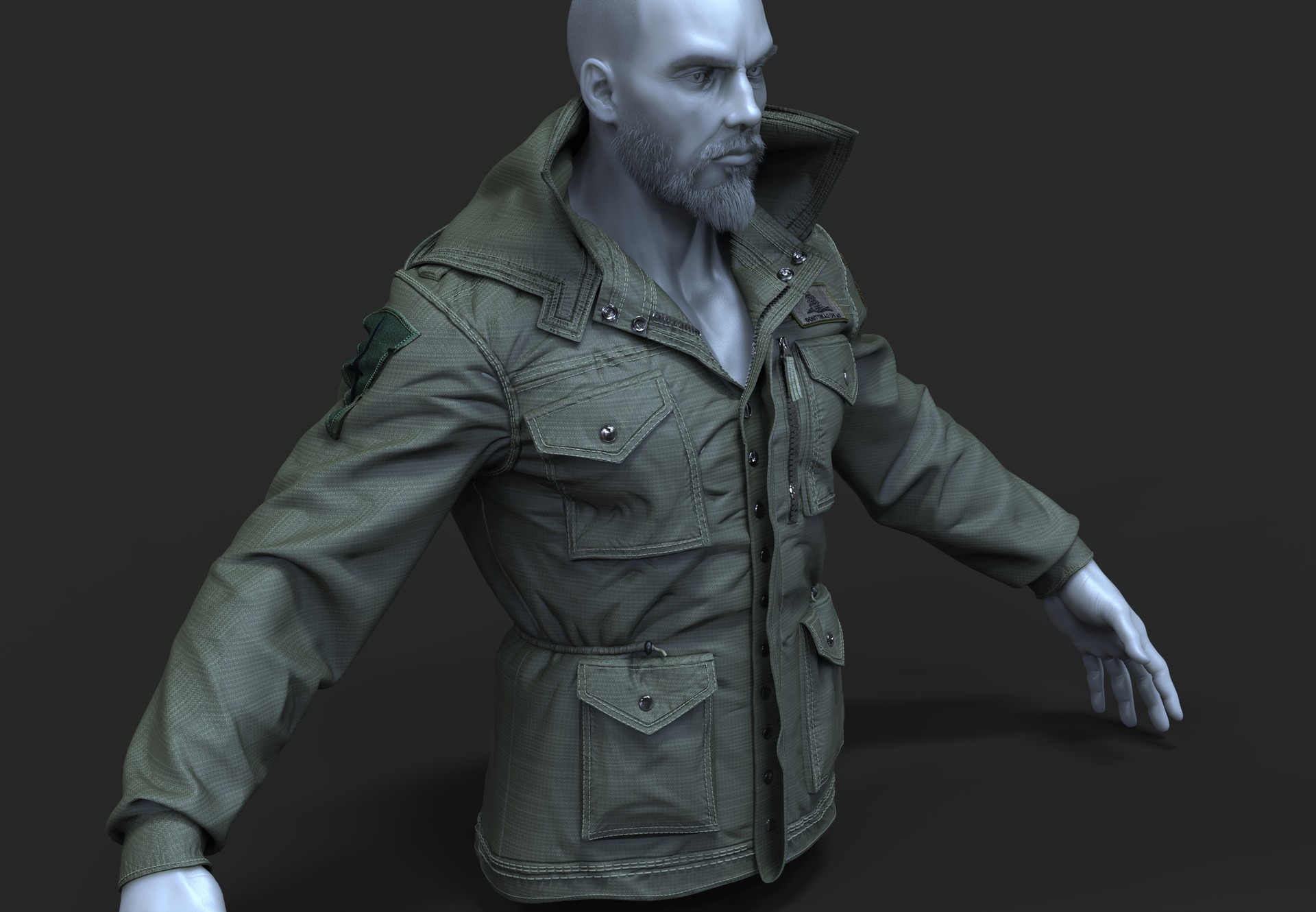 Designer military jacket store