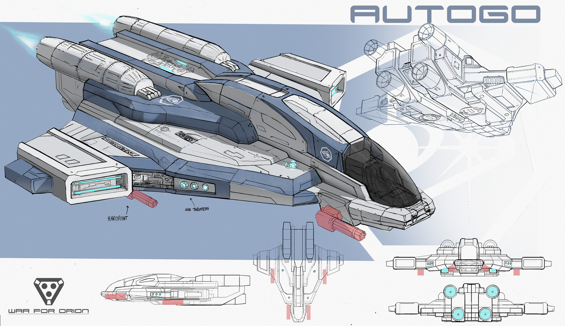 ArtStation - Spaceship Design Heavy Fighter
