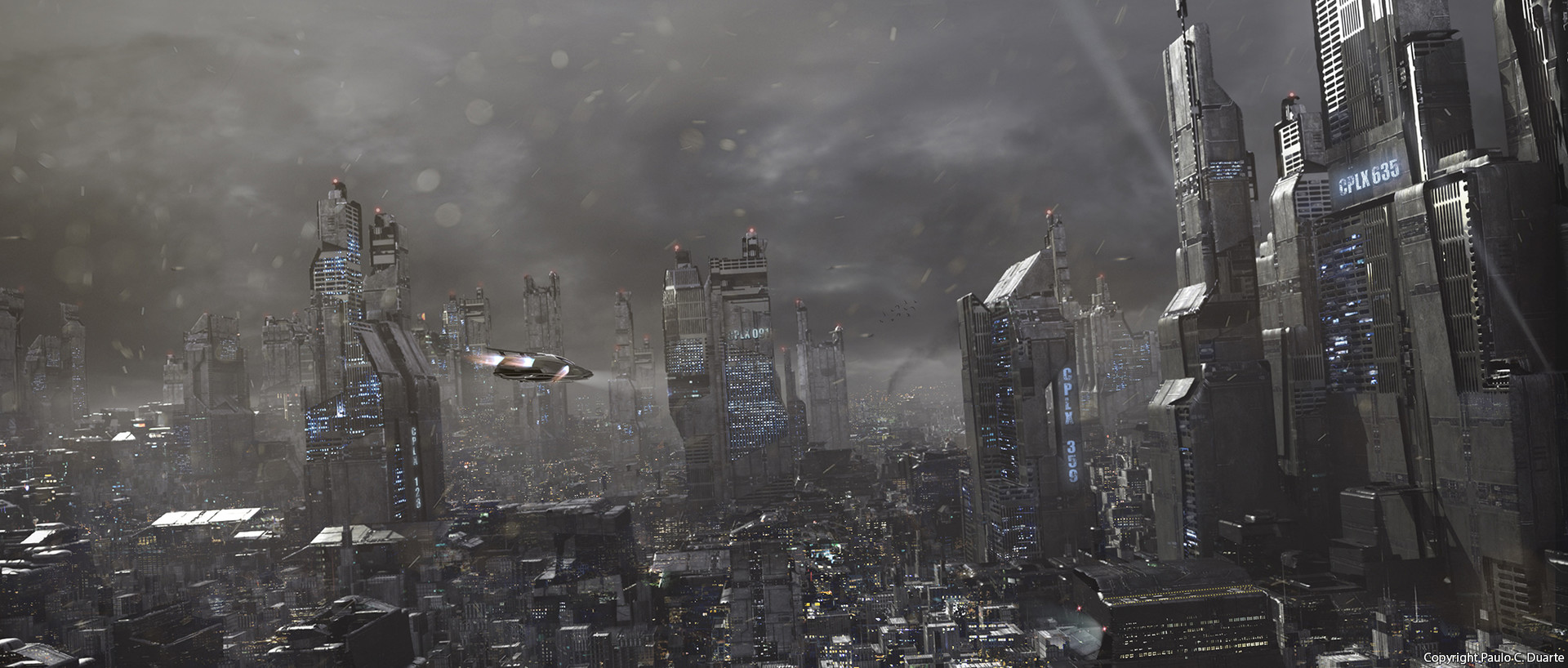 Artstation Sci Fi City Concept Paulo Cesar Duarte
