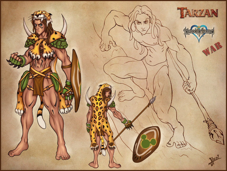 Older 2D fanart of Tarzan done for a forum challenge.