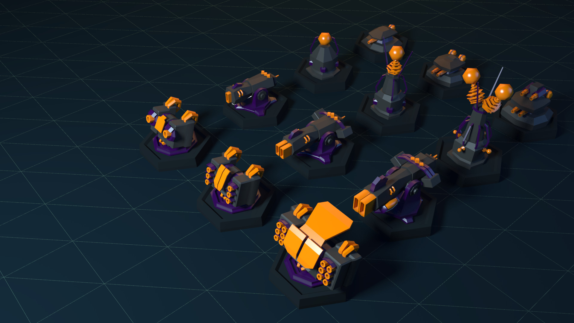 Artstation Tower Defense Turrets For Unity Danielius Gnizinskas