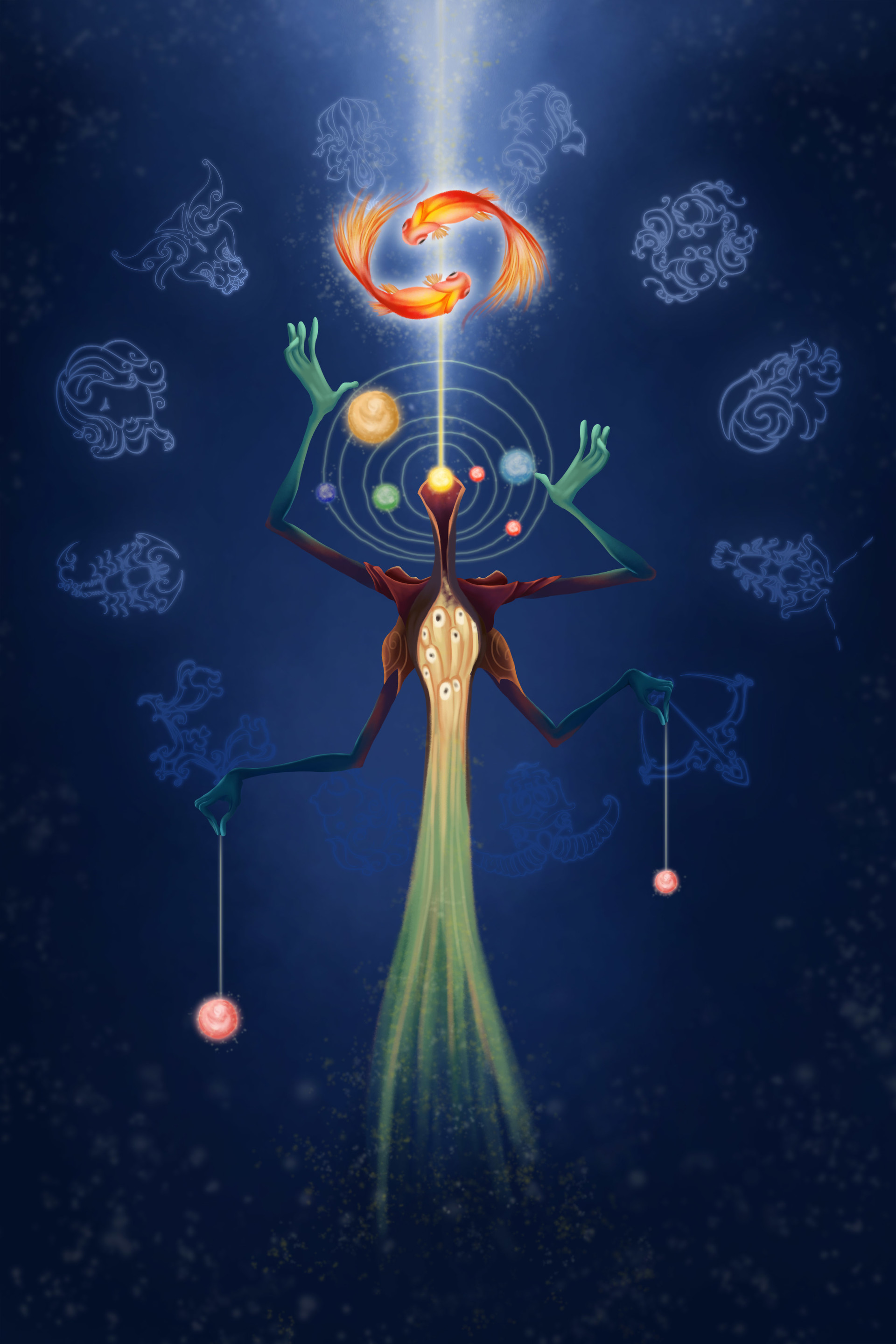 ArtStation - horoscope painting, Manash Parh