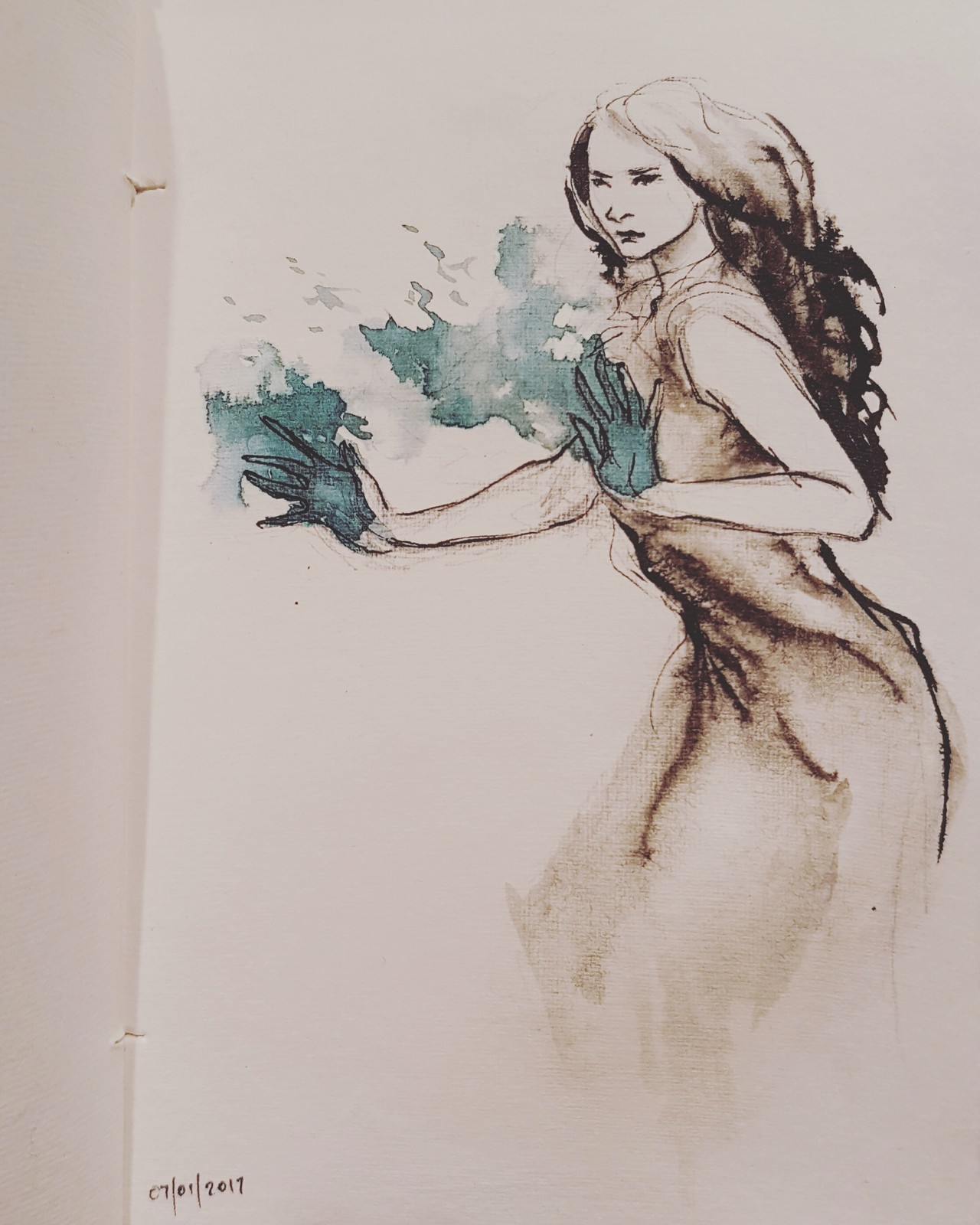 Скетчи 2017. Скетч январь. Рисунки Елени Гиращенко. Sketch Daily. Элени Гусейнова.