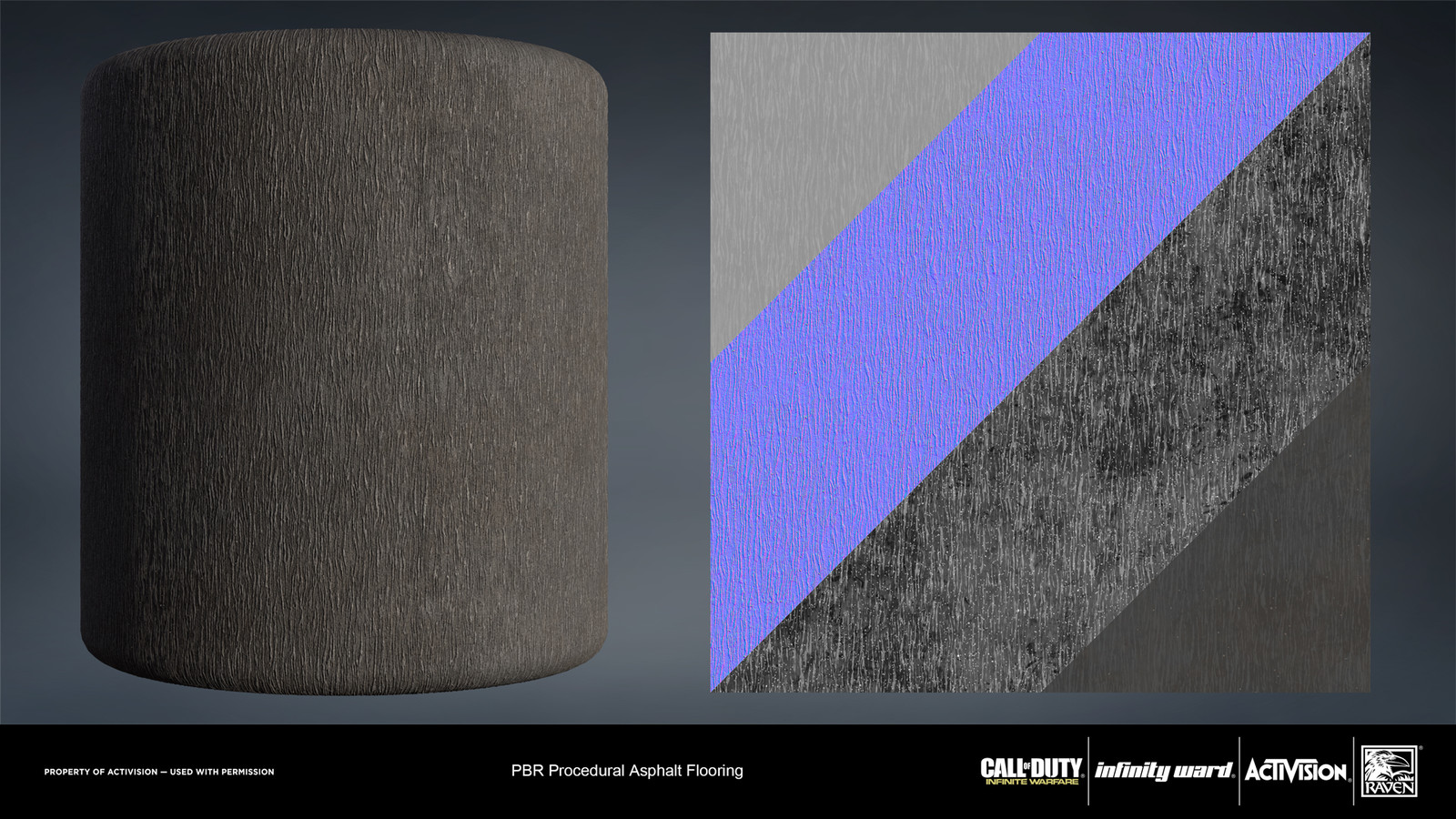 Military asphalt material. Created entirely in Substance Designer.