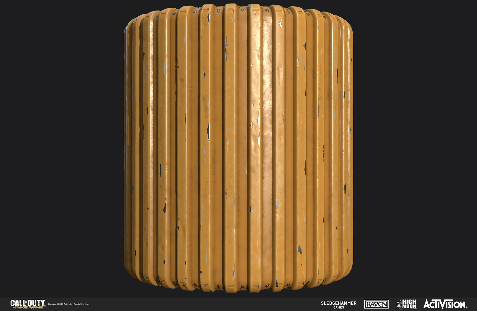 Corrugated painted metal material for "Chopshop" multiplayer map. Created with nDo and Photoshop.