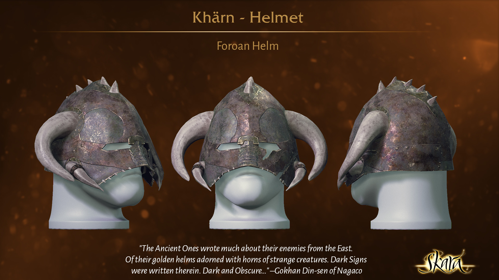 Artstation Kharn Helmet Foroan Helm Skara The Blade Remains