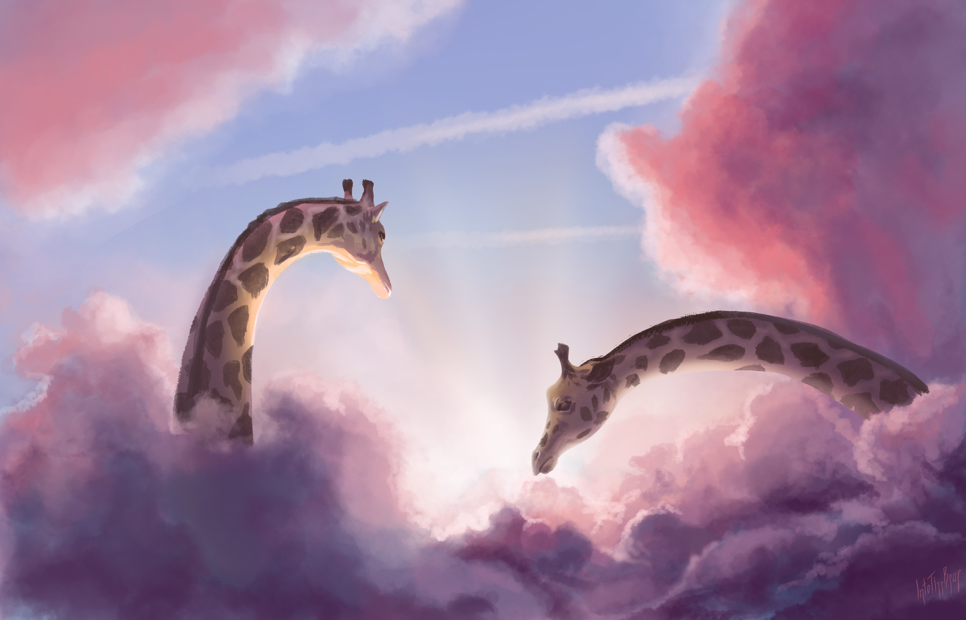Жирафы в небе