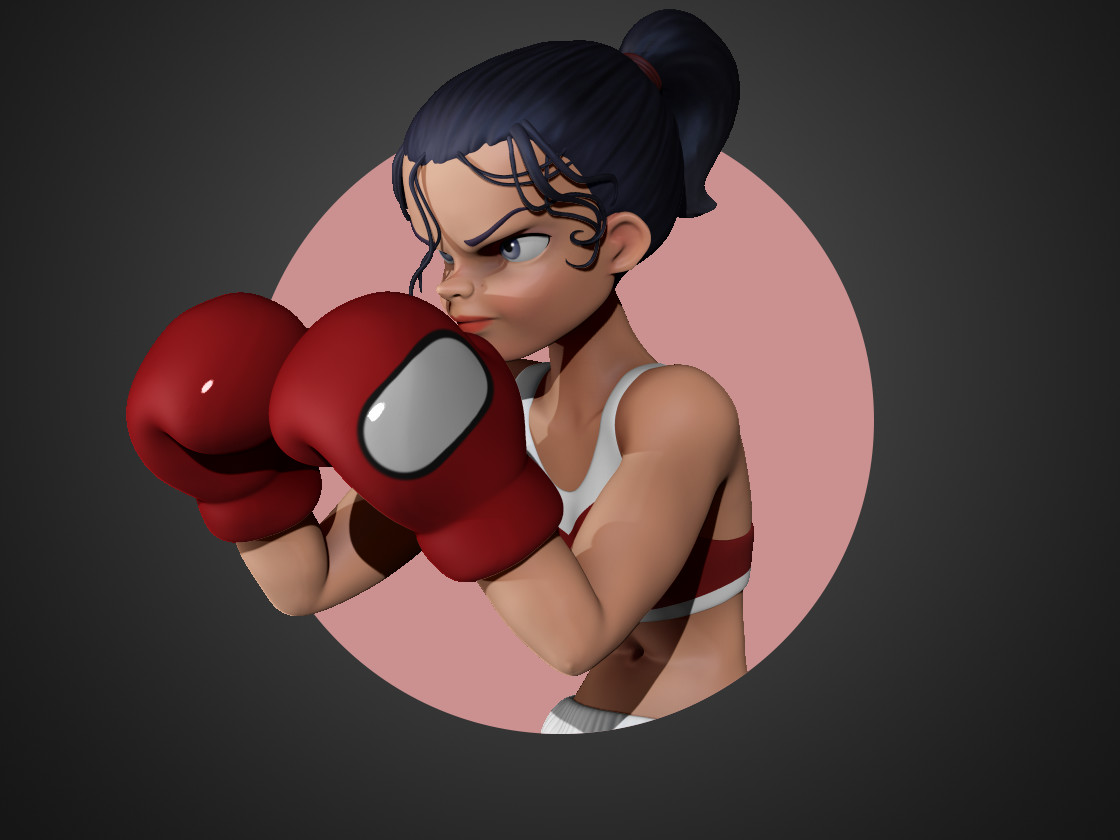 ▷ Artworks - S3ART Store - Boxing Girl.