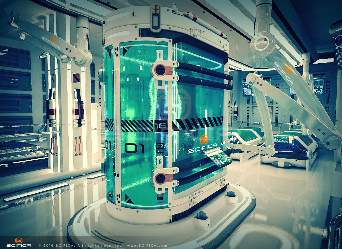 Artstation Scifi Laboratory Interior Design 3d Model Anton Cermak