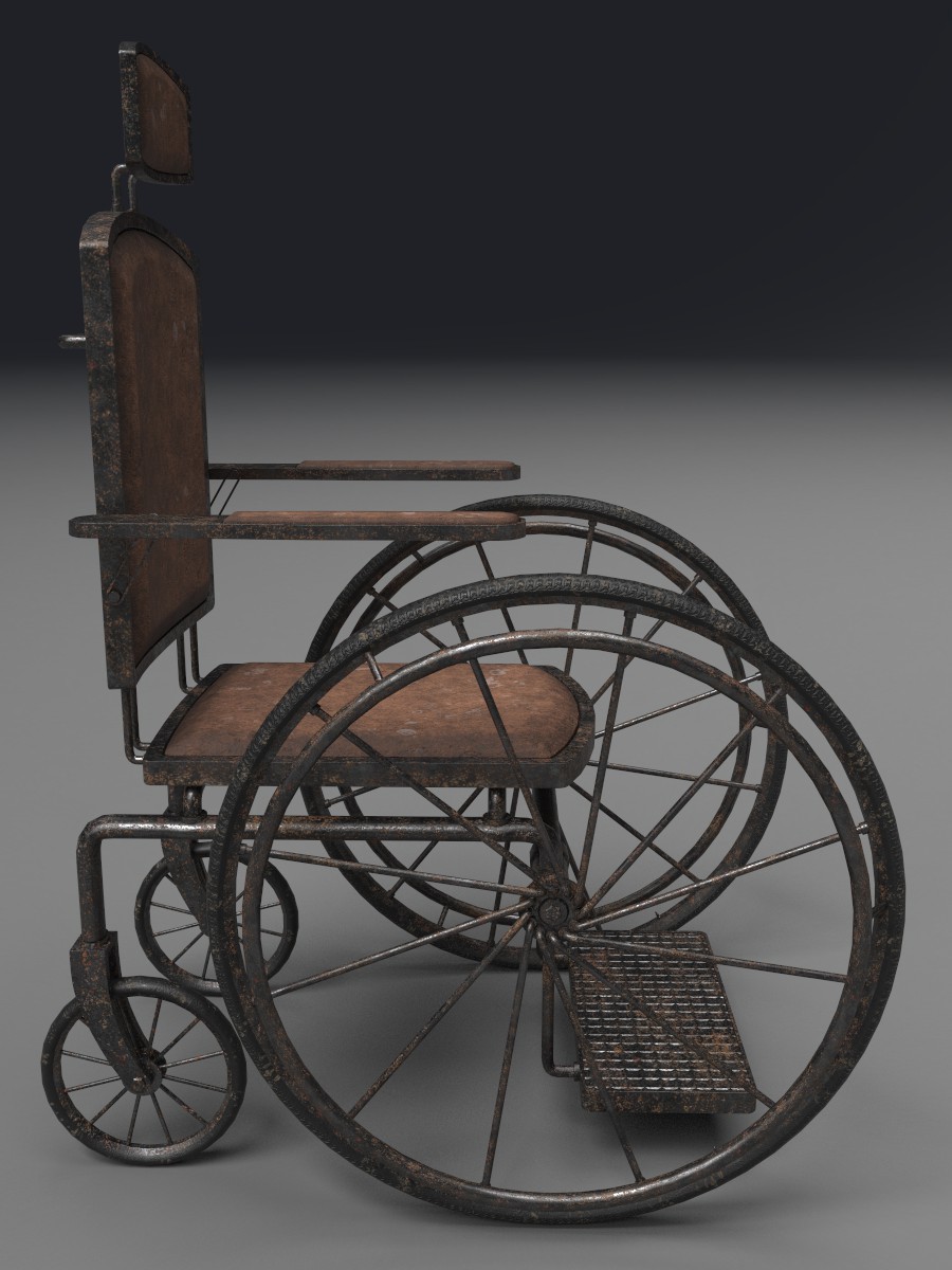 antique wheelchair