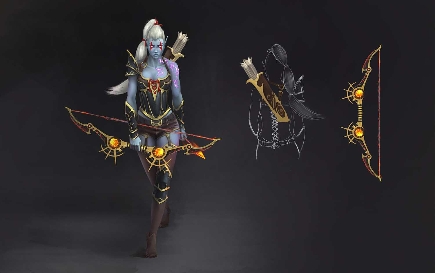 Artstation Dark Elf Archer Ivan Zabavka