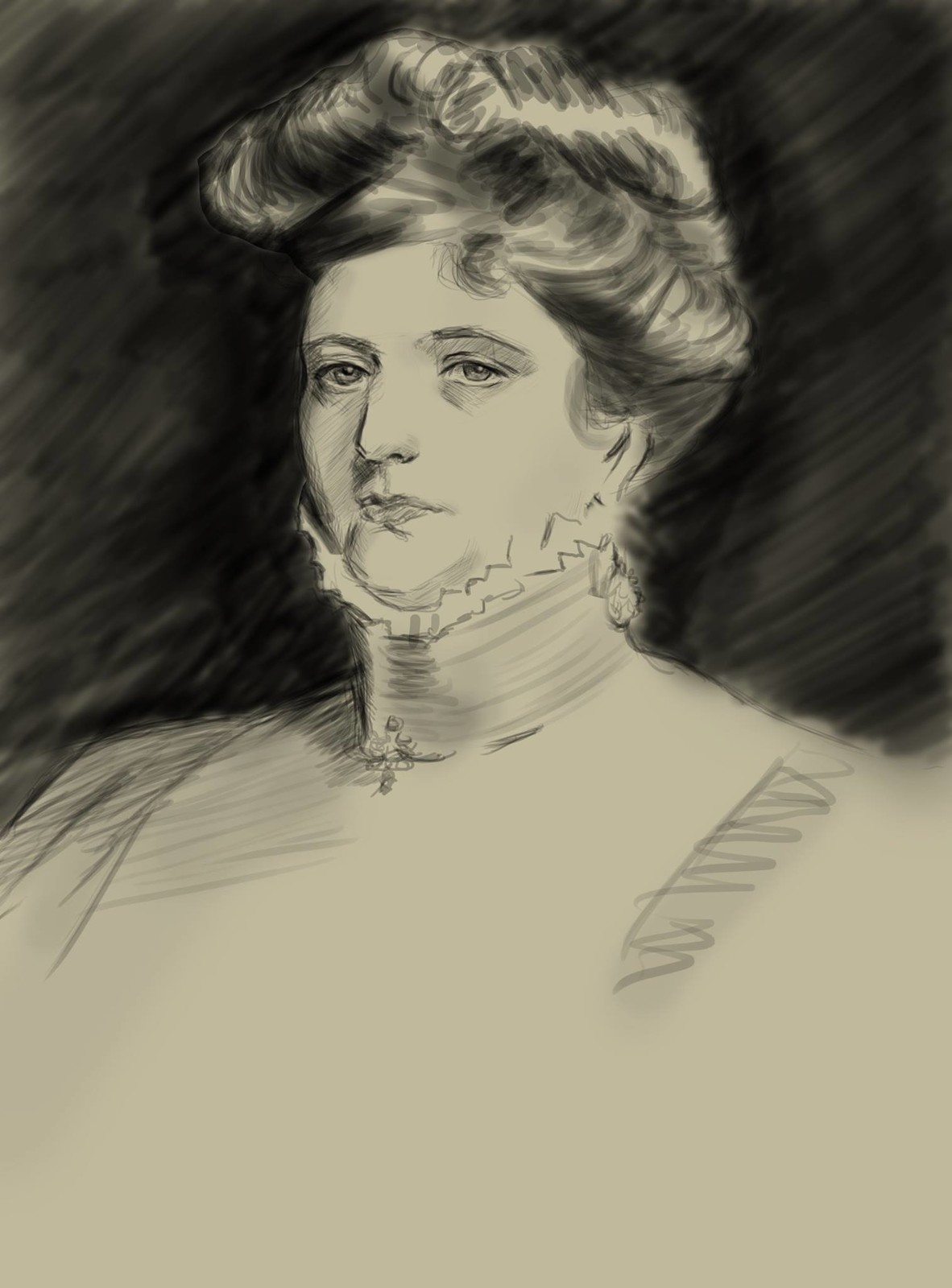 Study of a John Singer Sargent portrait