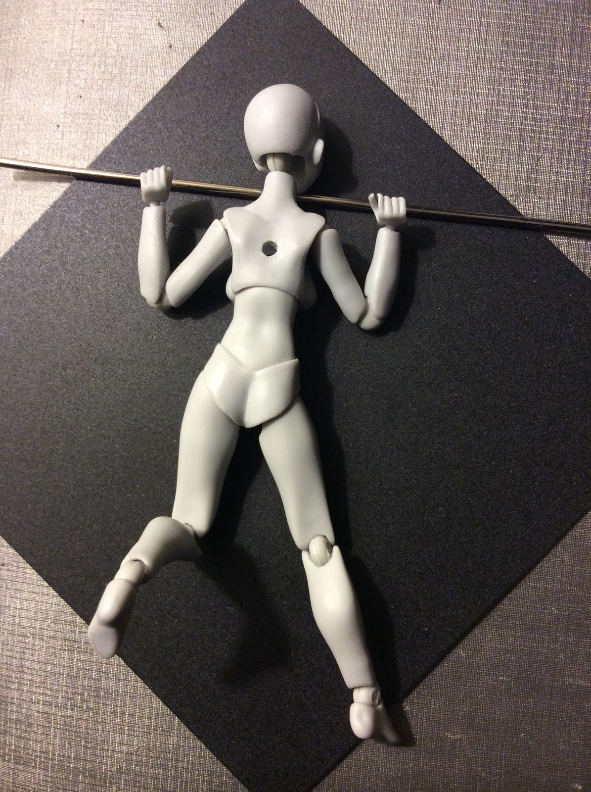 pose doll reference (the pole is actually from another artist mannequin I rarely use anymore)
