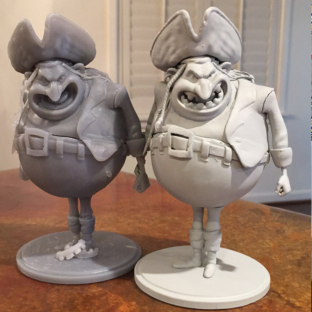 Side by Side = Resin / Primed and cleaned up