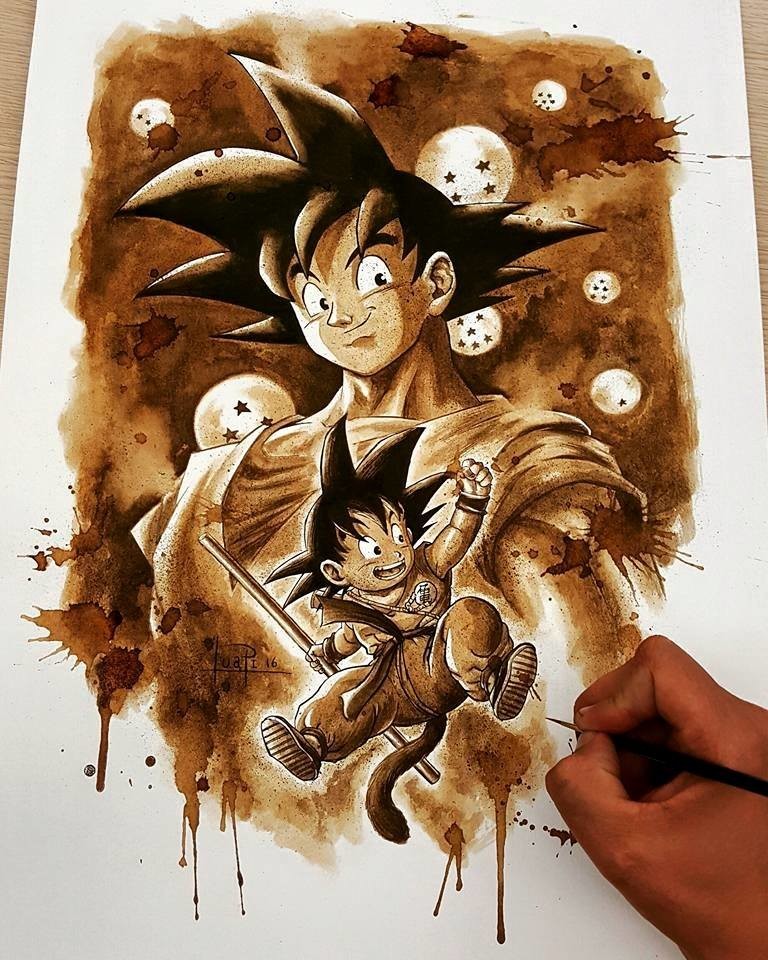 ArtStation - Goku with coffee