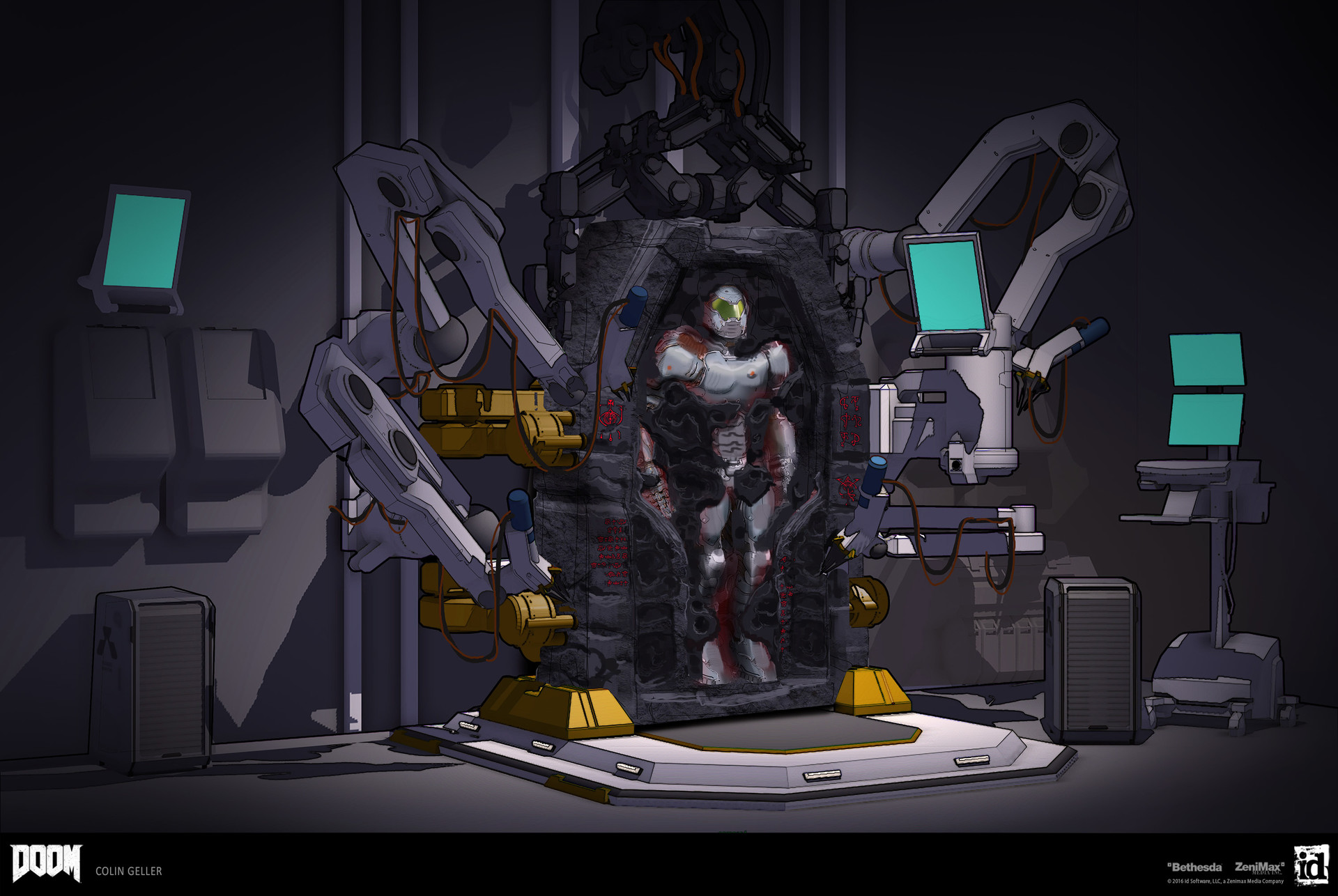 Artstation Doom Suit Room Colin Geller