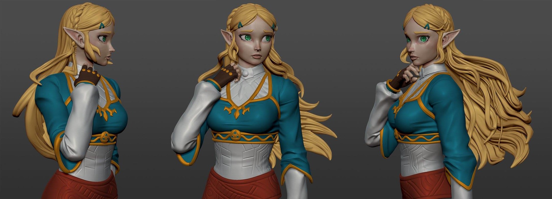 Artstation Princess Zelda Breath Of The Wild Bust Chris Silva